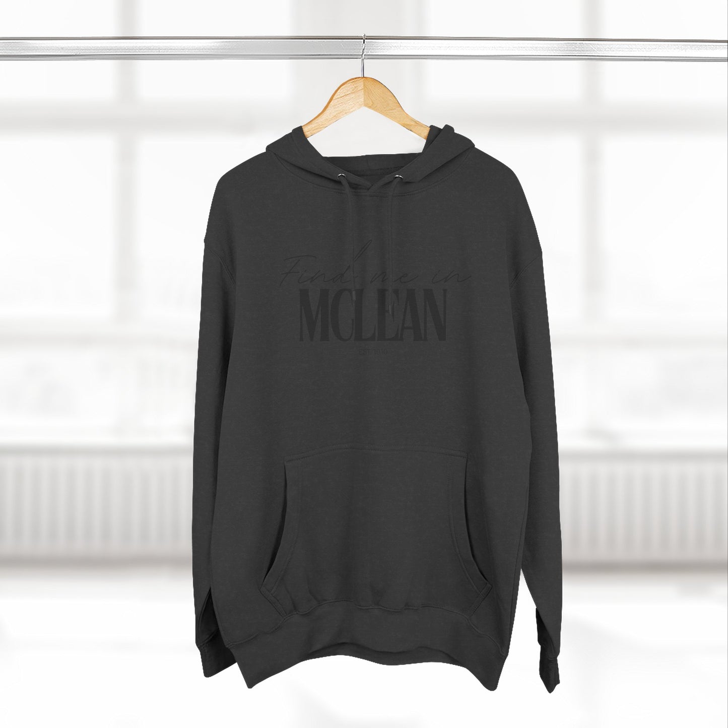 McLean Stylish Three-Panel Fleece Hoodie for Everyday Comfort, Personalized Gift, Casual Wear, Unisex Hoodie, Cozy Fashion