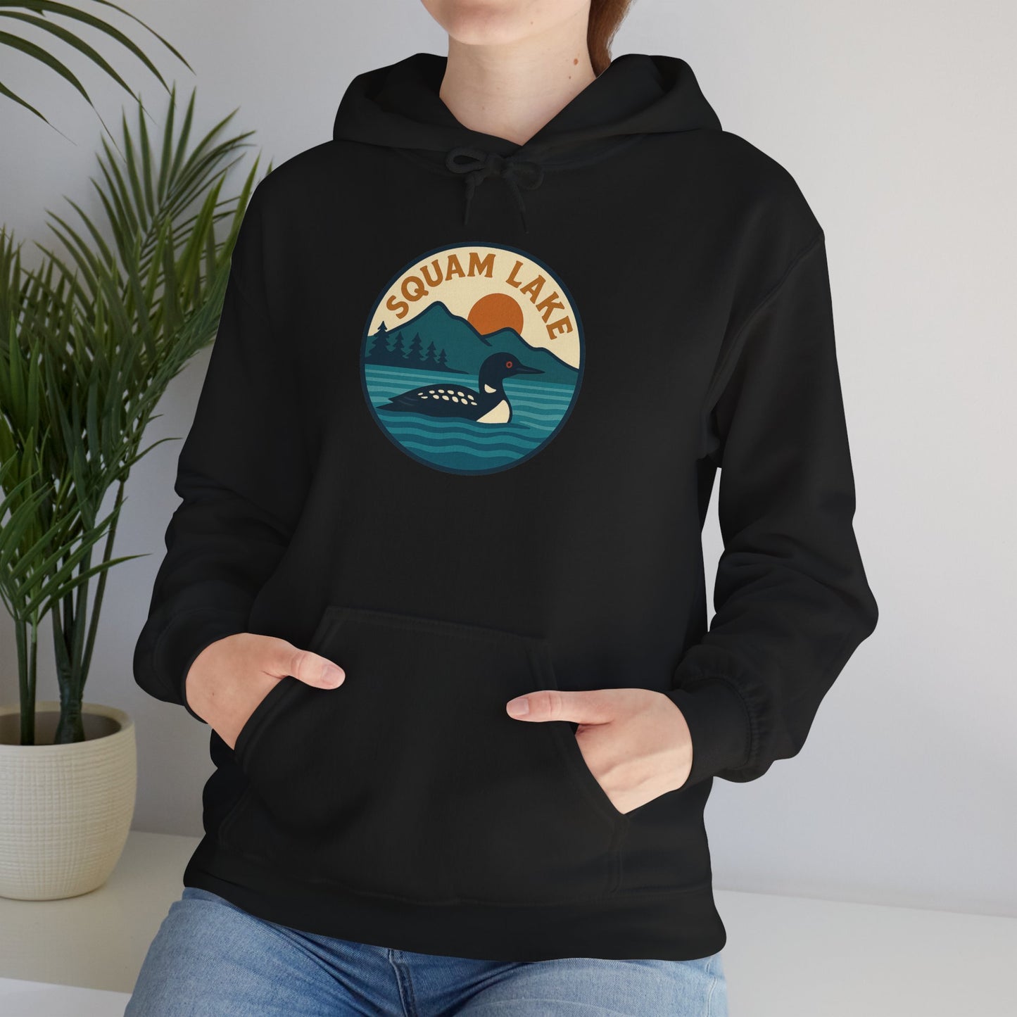 Squam Lake Hoodie, Cozy Casual Wear, Unisex Sweatshirt, Lake Lover Gift, Outdoor Adventure Apparel, Summer Retreat Fashion