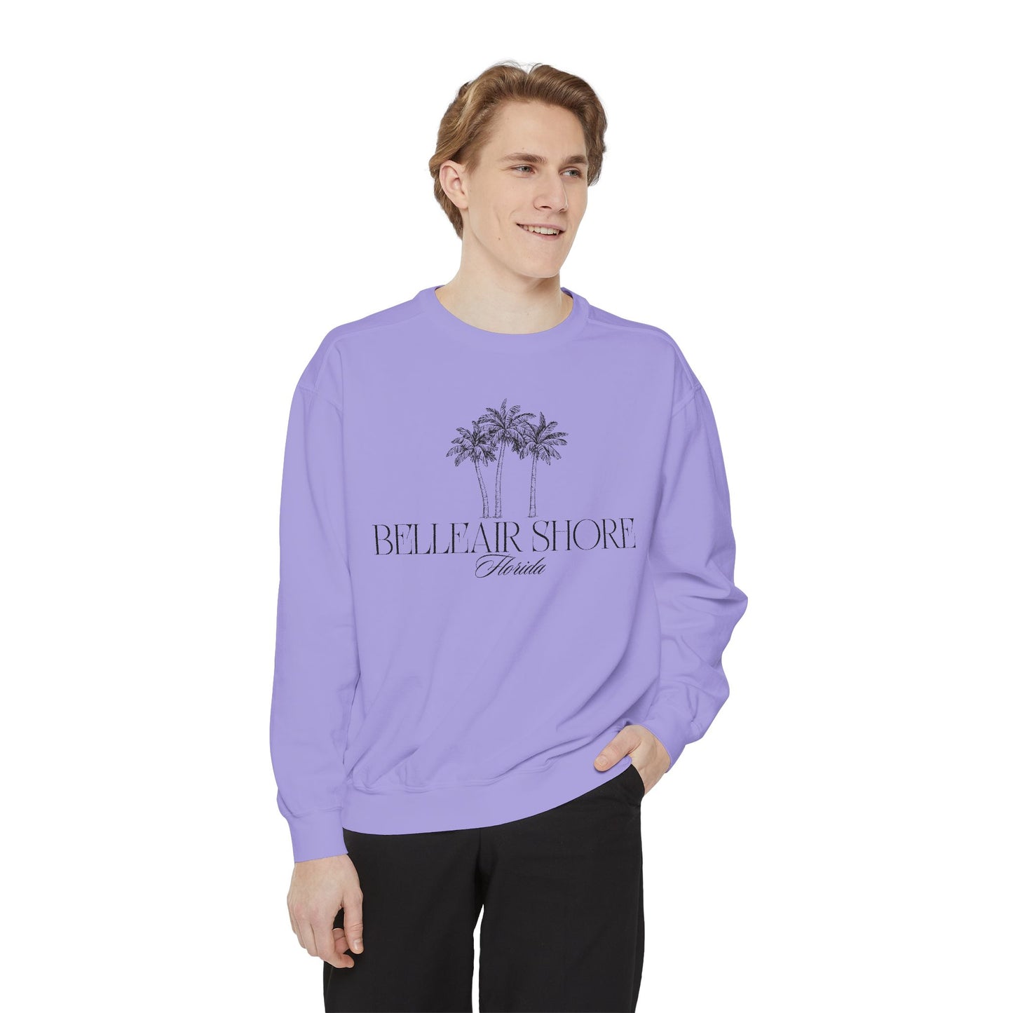 Belleair Shore Beach Vibes Unisex Sweatshirt | Garment-Dyed Comfort, Perfect for Casual Outings, Travel, Gifts, Summer Days, Bellear Shore