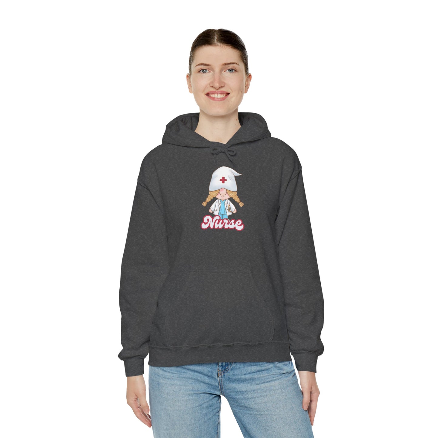 Nurse Cartoon Hoodie - Cozy Unisex Sweatshirt, Gift for Healthcare Workers, Nursing Student Apparel, Medical Profession Hoodie
