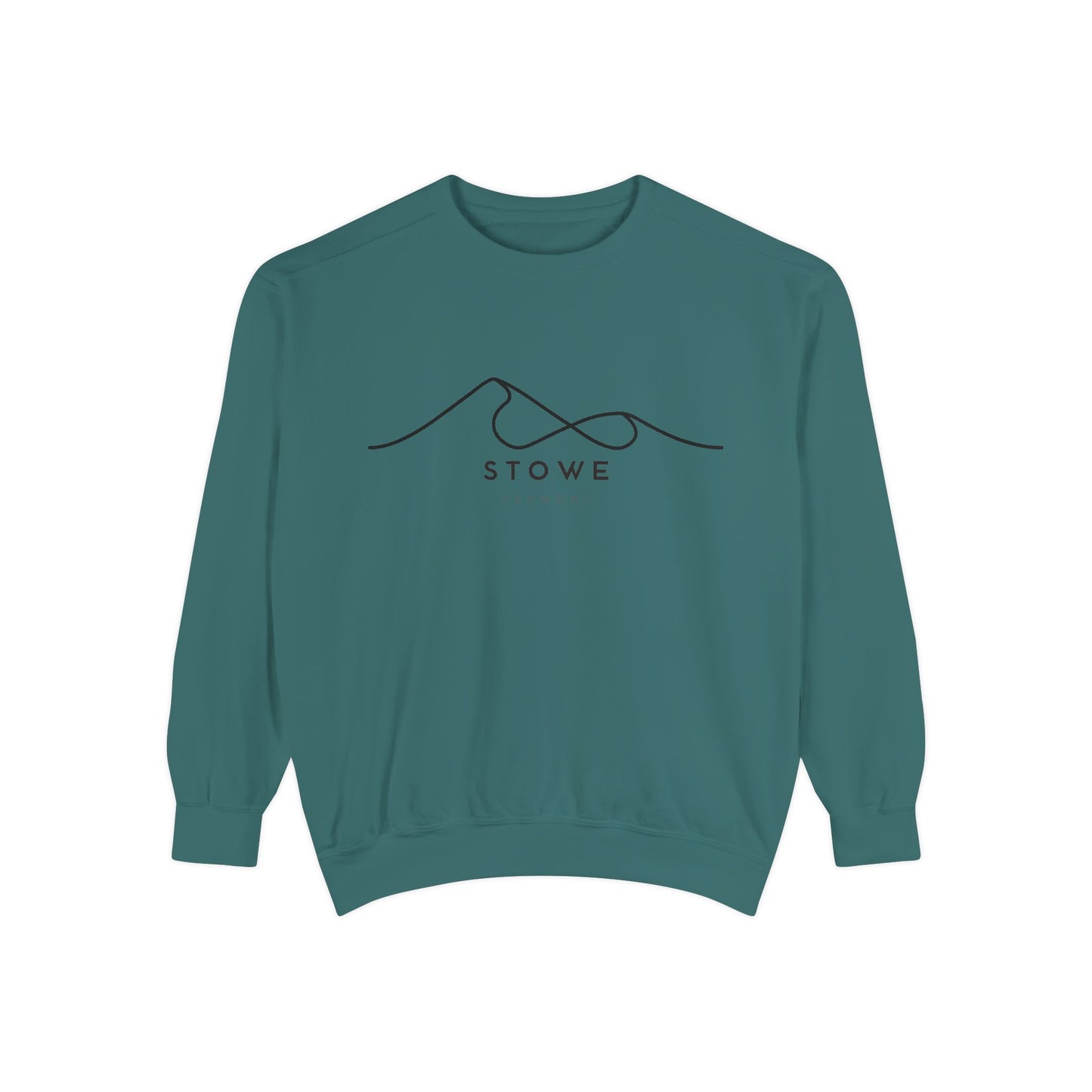 Stowe Chill Vibes Sweatshirt - Unisex Garment-Dyed Style, Perfect for Lounging