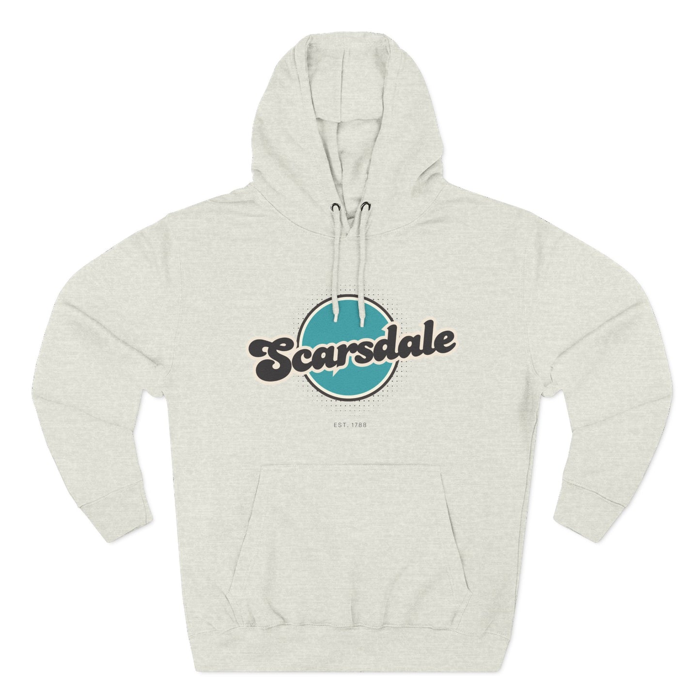 Scarsdale Retro Vibe Hoodie for Casual Days, Streetwear, Unisex Gift, Cozy Layering Apparel, Scarsdale Design Hoodie