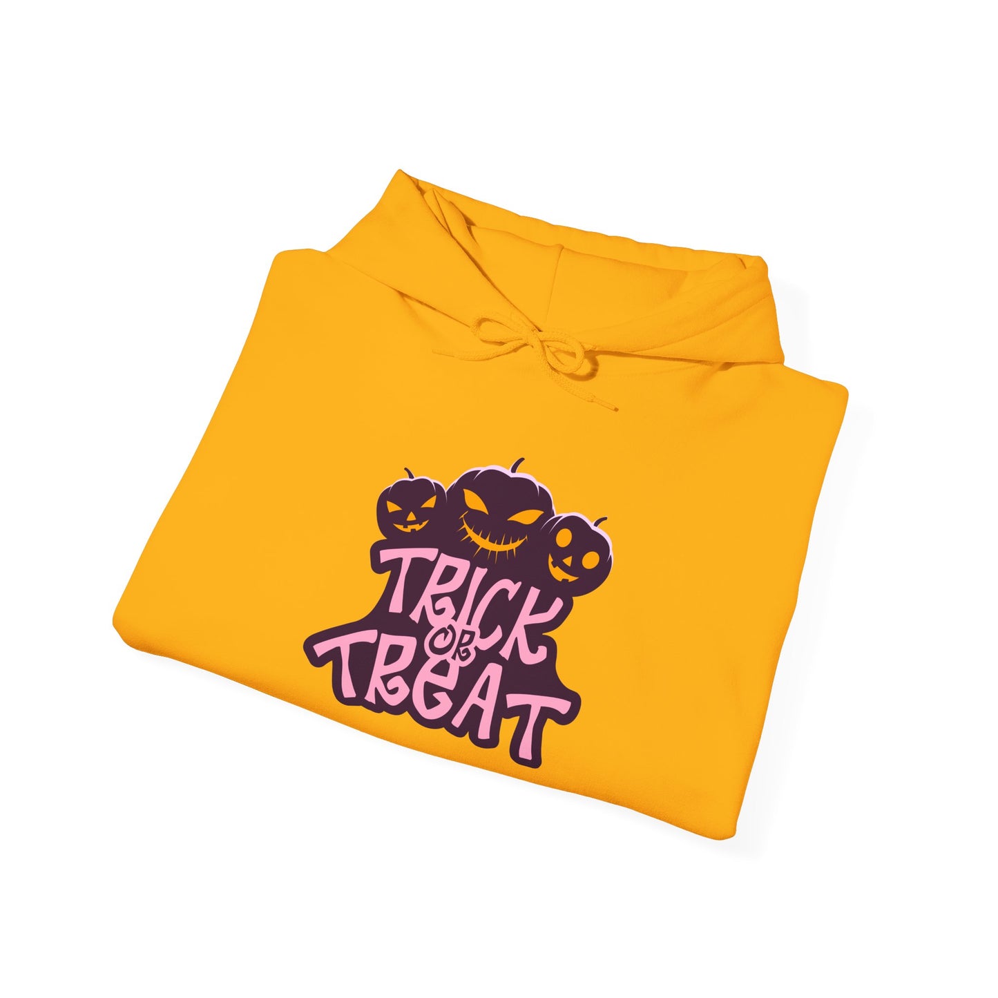 Halloween Trick or Treat Hoodie, Cozy Unisex Sweatshirt, Perfect for Fall Celebrations, Spooky Season Apparel, Gift for Halloween Lovers