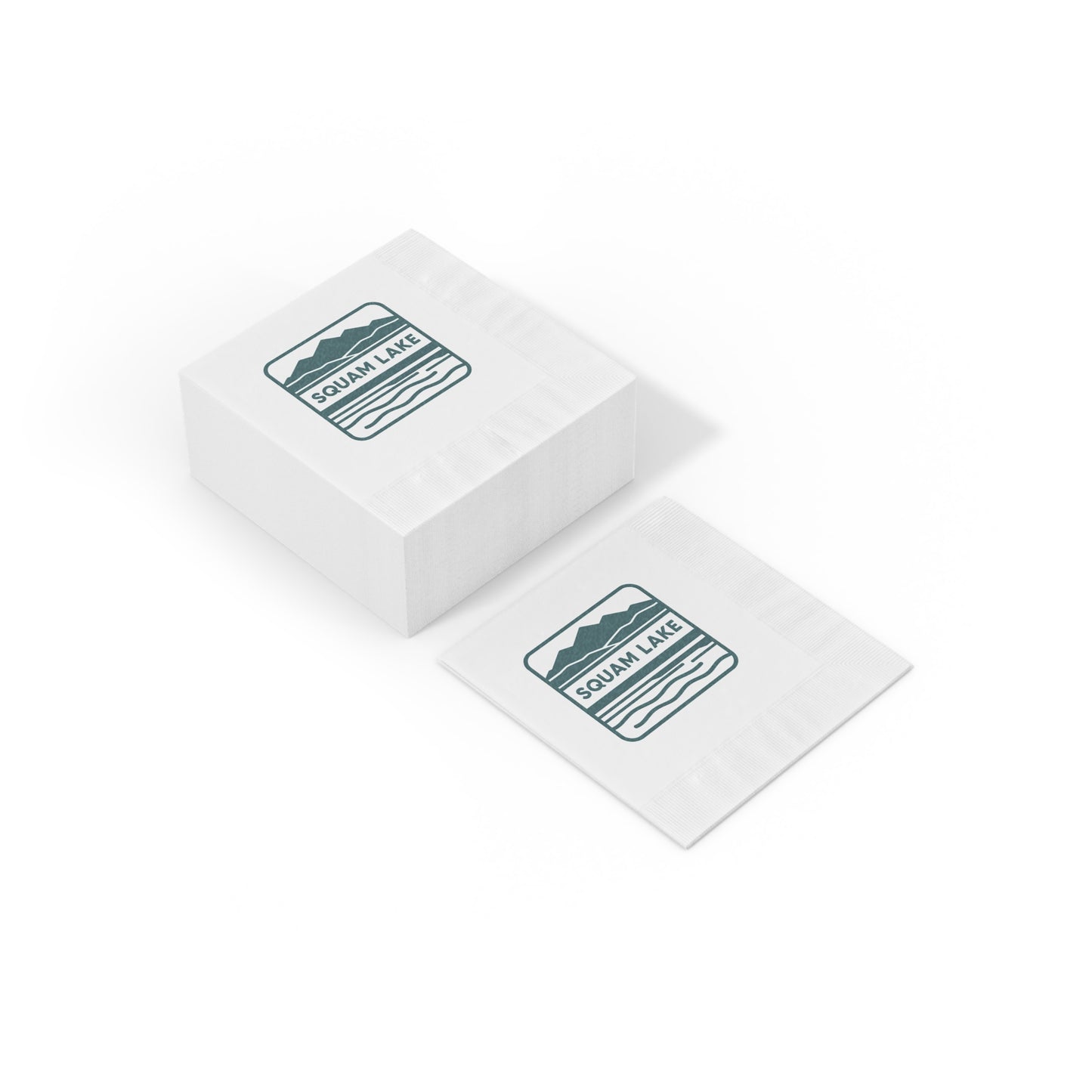 Squam Lake White Coined Napkins