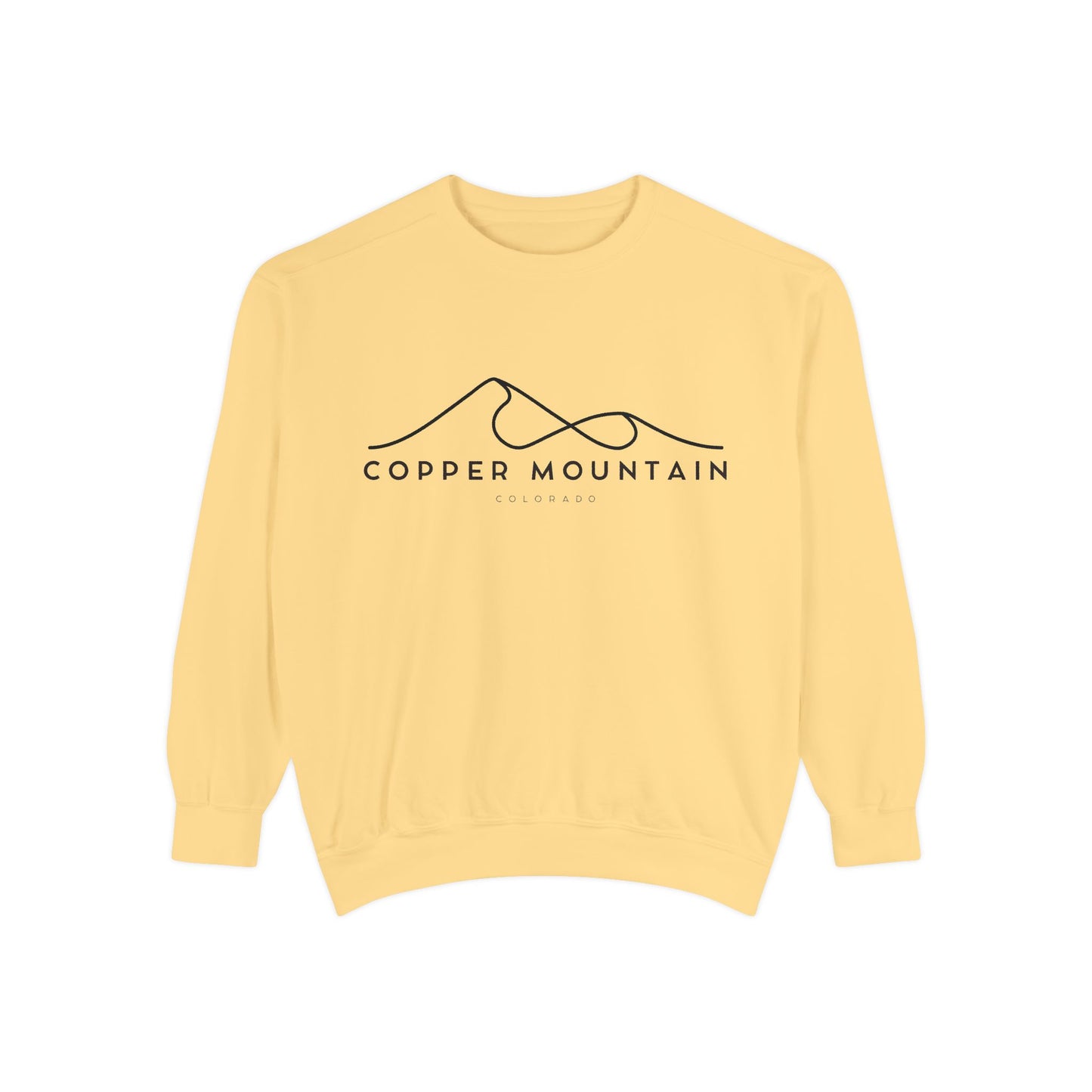 Copper Mountain Chill Vibes Sweatshirt - Unisex Garment-Dyed Style, Perfect for Lounging