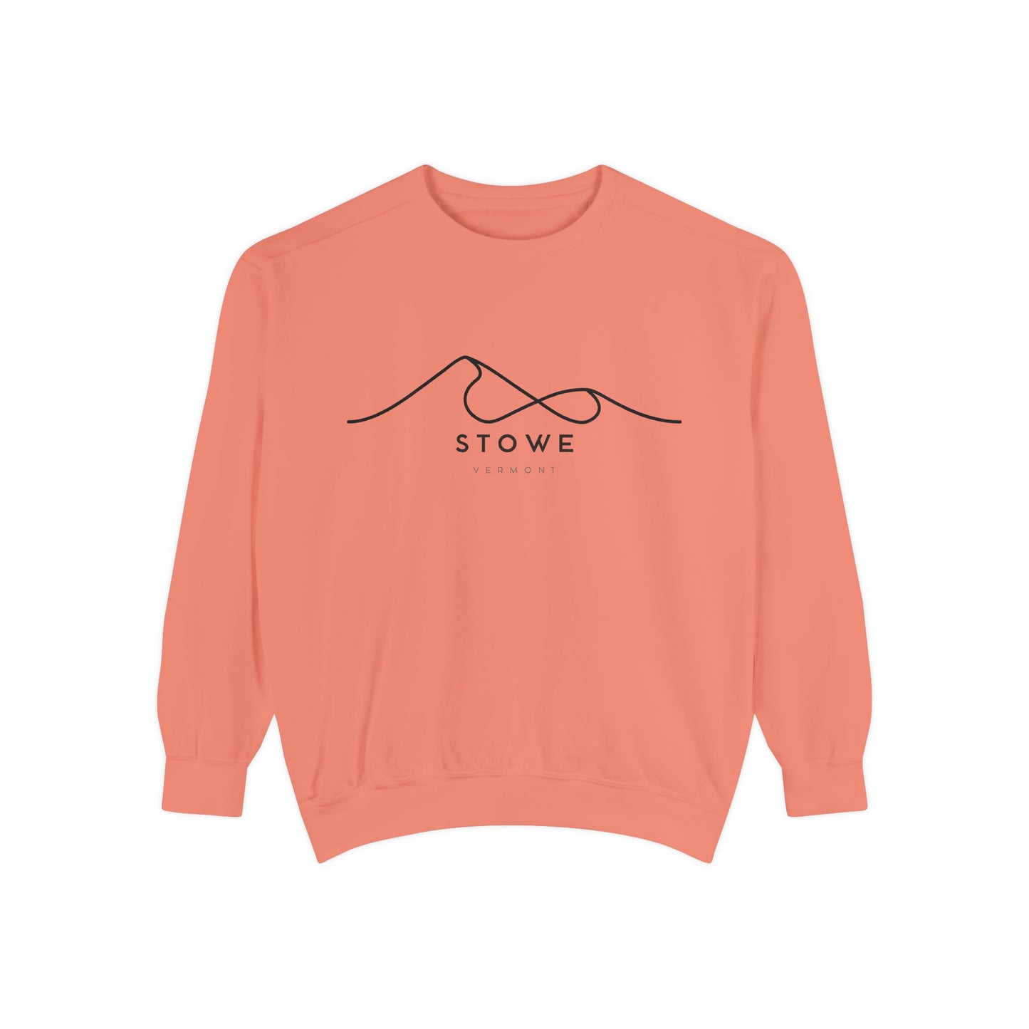 Stowe Chill Vibes Sweatshirt - Unisex Garment-Dyed Style, Perfect for Lounging