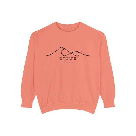 Stowe Chill Vibes Sweatshirt - Unisex Garment-Dyed Style, Perfect for Lounging