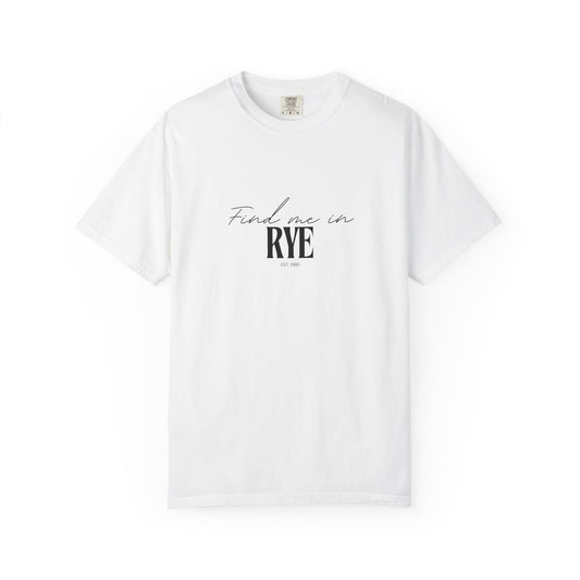 Rye Vibes Unisex Garment-Dyed T-Shirt, Casual Wear, Gifts for Locals, Trendy Summer Essential, Comfortable Everyday Tee