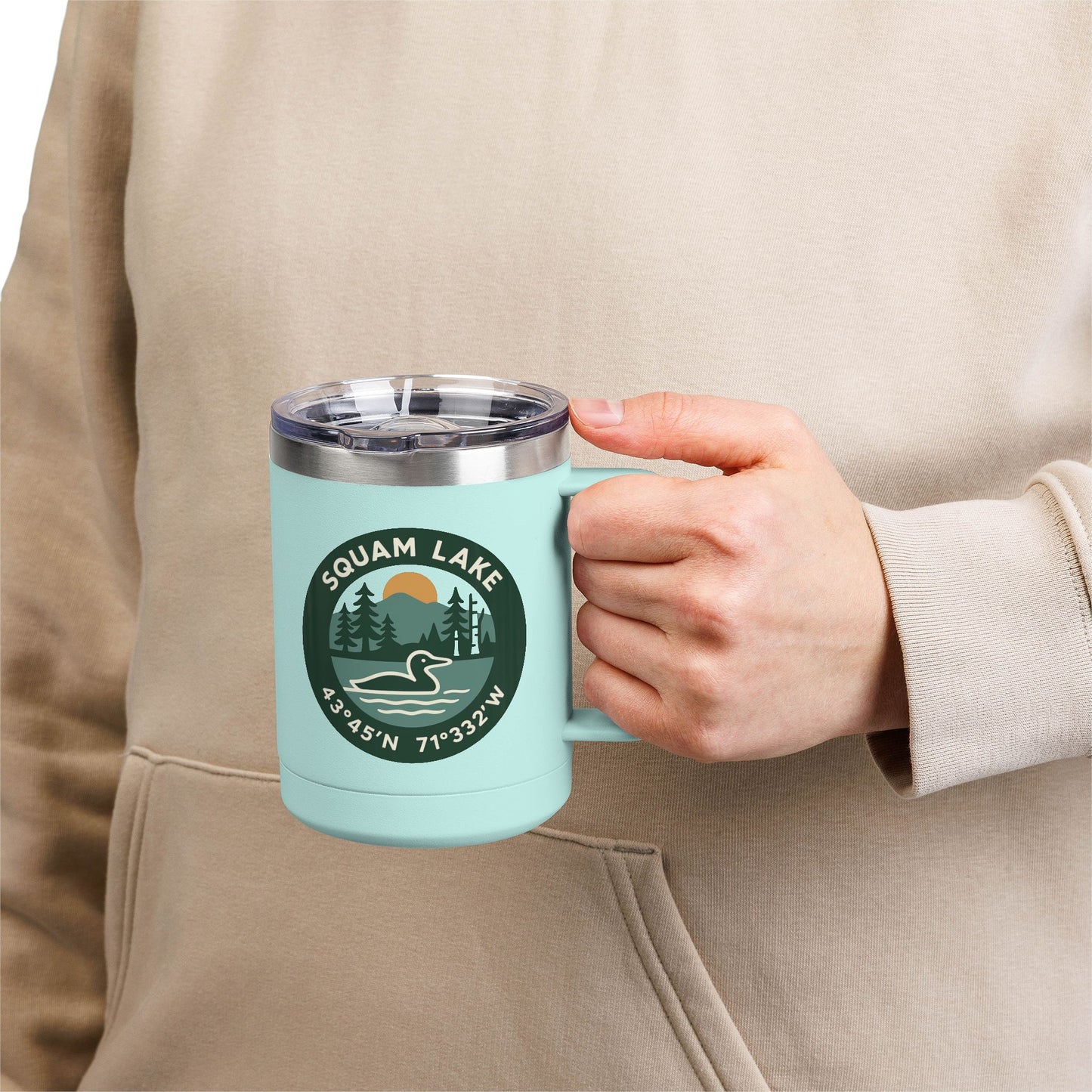 Squam Lake Coffee Mug Tumbler, 15oz