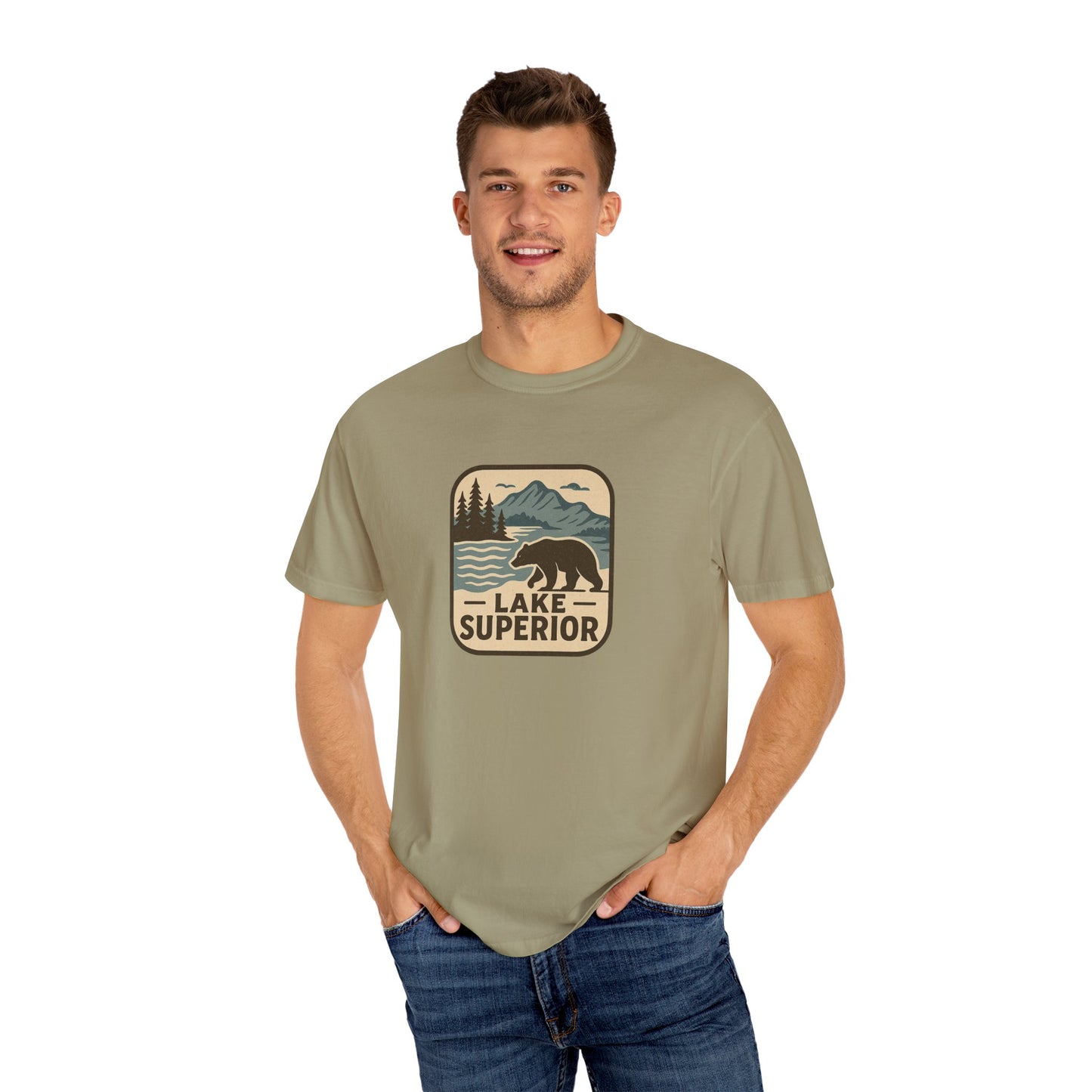 Lake Superior Unisex T-Shirt, Casual Graphic Tee, Nature Lover Gift, Outdoor Adventure Shirt, Vacation Souvenir, Summer Wear