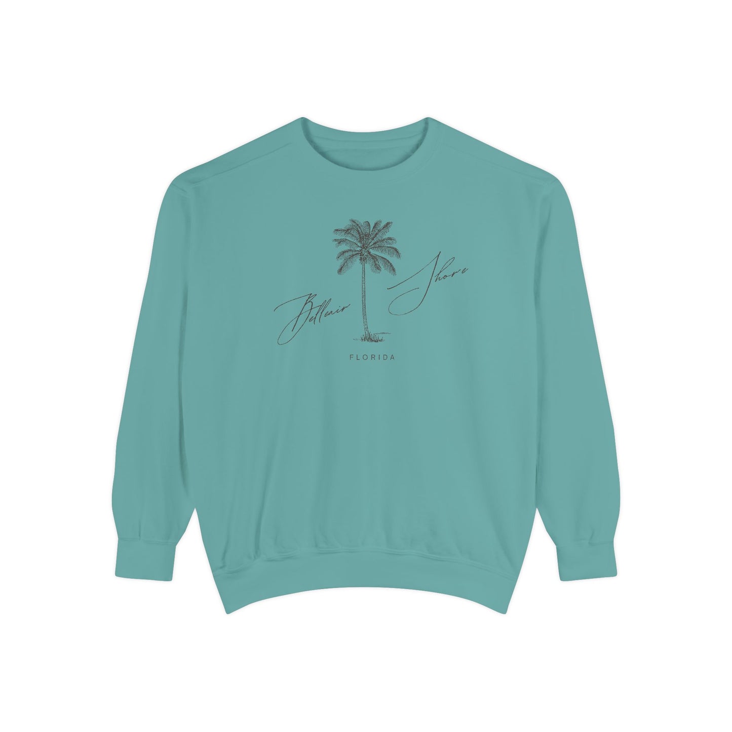 Belleair Shore Chill Vibes Sweatshirt - Unisex Garment-Dyed Style, Perfect for Lounging
