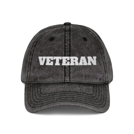 Vintage Veteran Cap, Comfortable Dad Hat, Perfect for Veterans, Great Gift for Military Families, Casual Everyday Wear, Outdoor Activities
