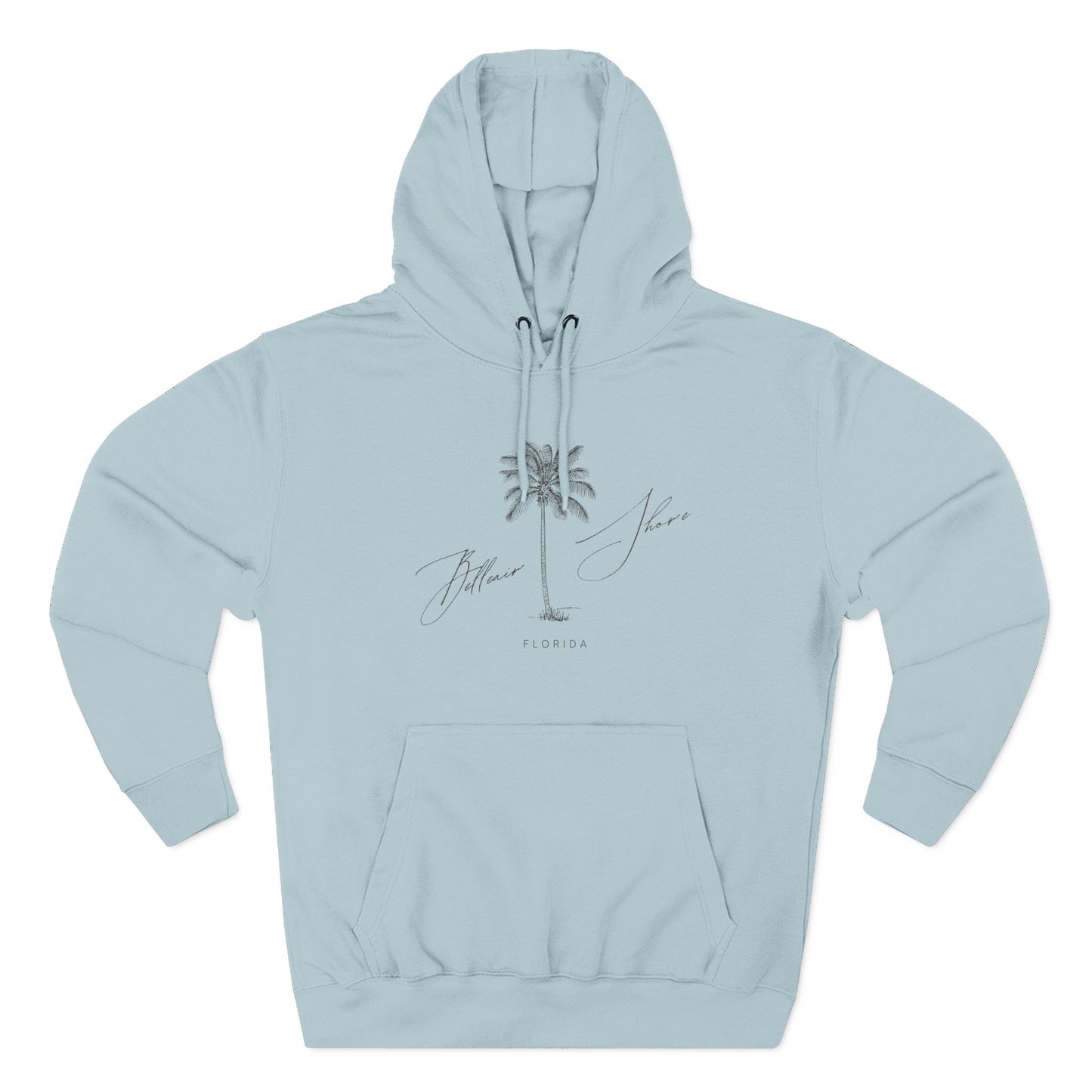 Belleair Shore Stylish Three-Panel Fleece Hoodie for Cozy Days, Casual Wear, Warm Layering, Gift for Him or Her, White Stylish Apparel