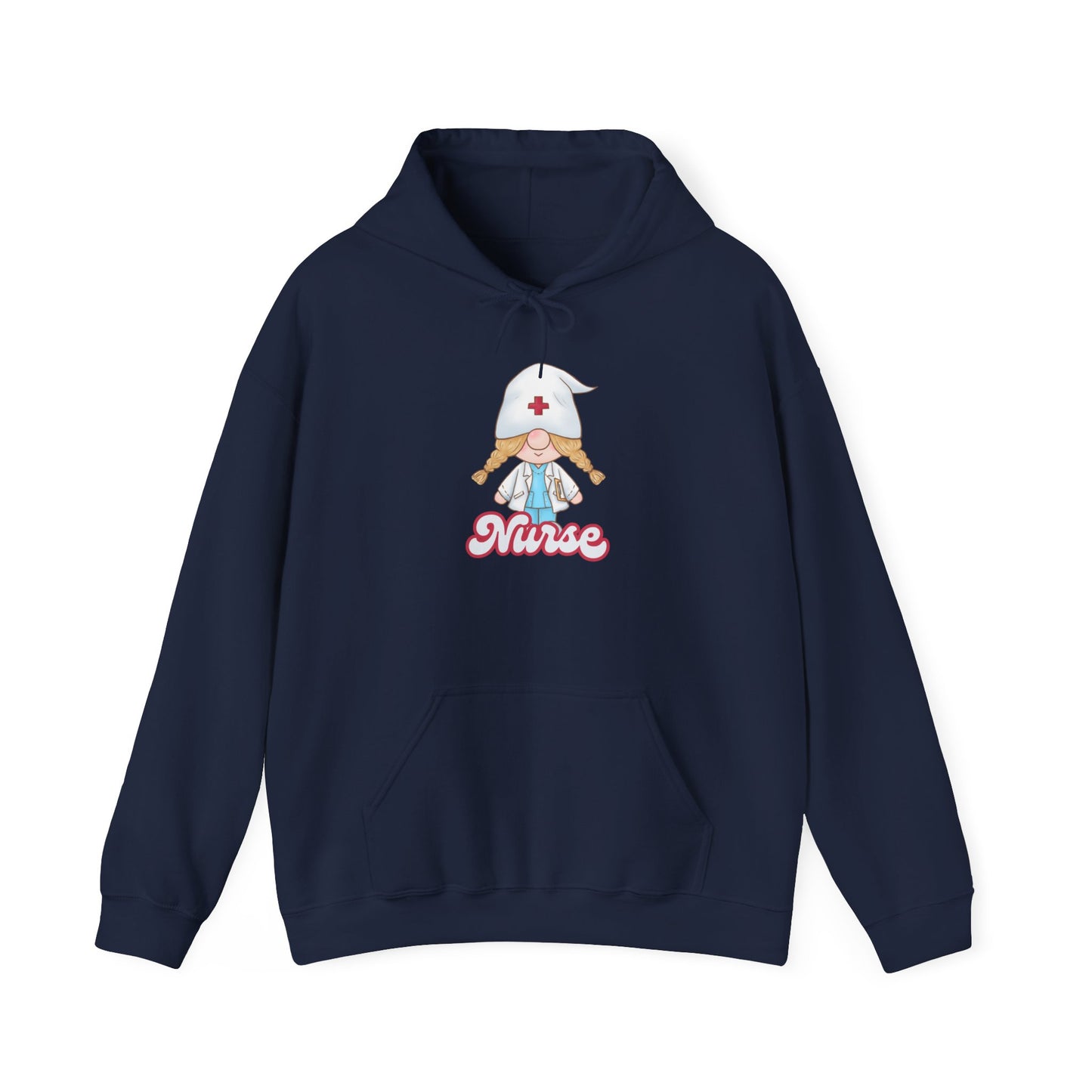 Nurse Cartoon Hoodie - Cozy Unisex Sweatshirt, Gift for Healthcare Workers, Nursing Student Apparel, Medical Profession Hoodie