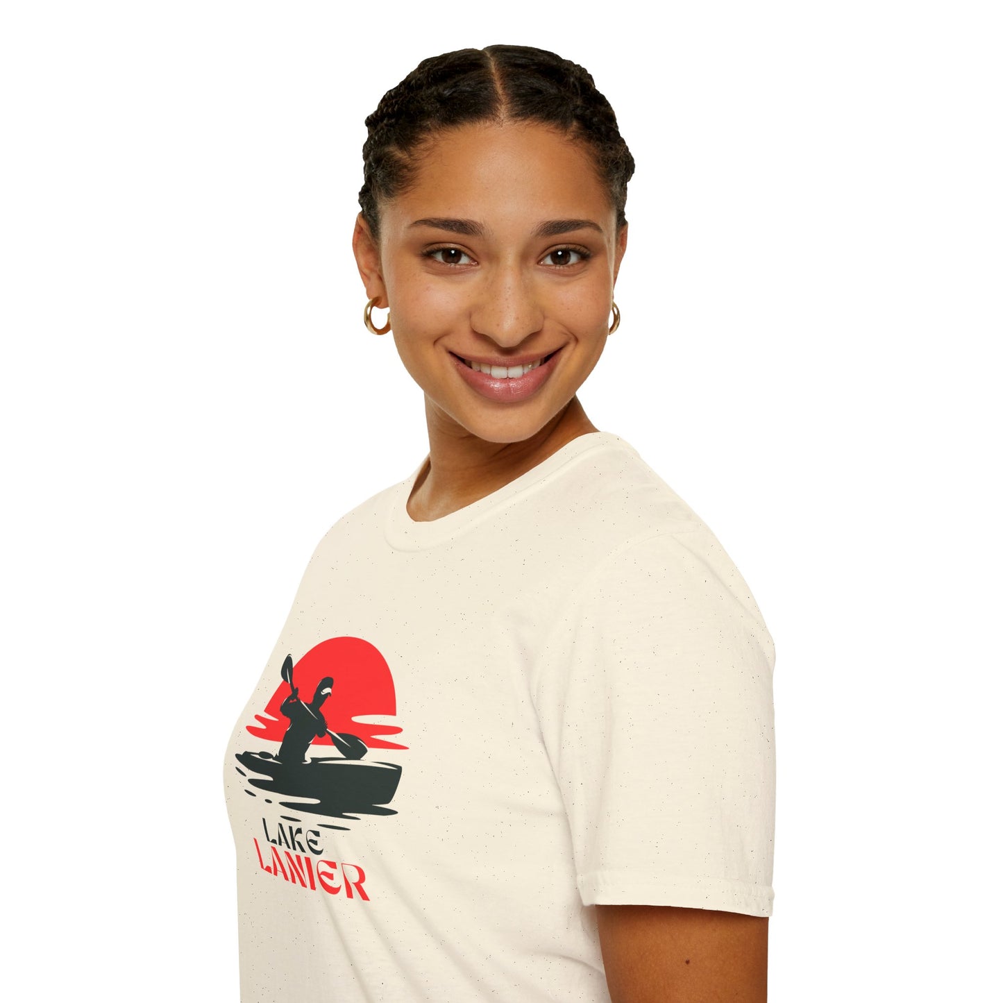 Lake Lanier Unisex Softstyle T-Shirt, Kayaking Shirt, Outdoor Adventure Tee, Lake Life Apparel, Father's Day Gift, Summer Wear