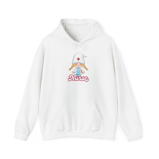 Nurse Cartoon Hoodie - Cozy Unisex Sweatshirt, Gift for Healthcare Workers, Nursing Student Apparel, Medical Profession Hoodie