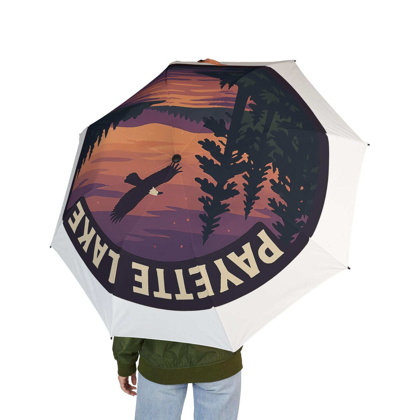 Payette Lake Semi-Automatic Foldable Umbrella, Travel Umbrella, Outdoor Gear, Gifts for Nature Lovers, Rainy Day Essential