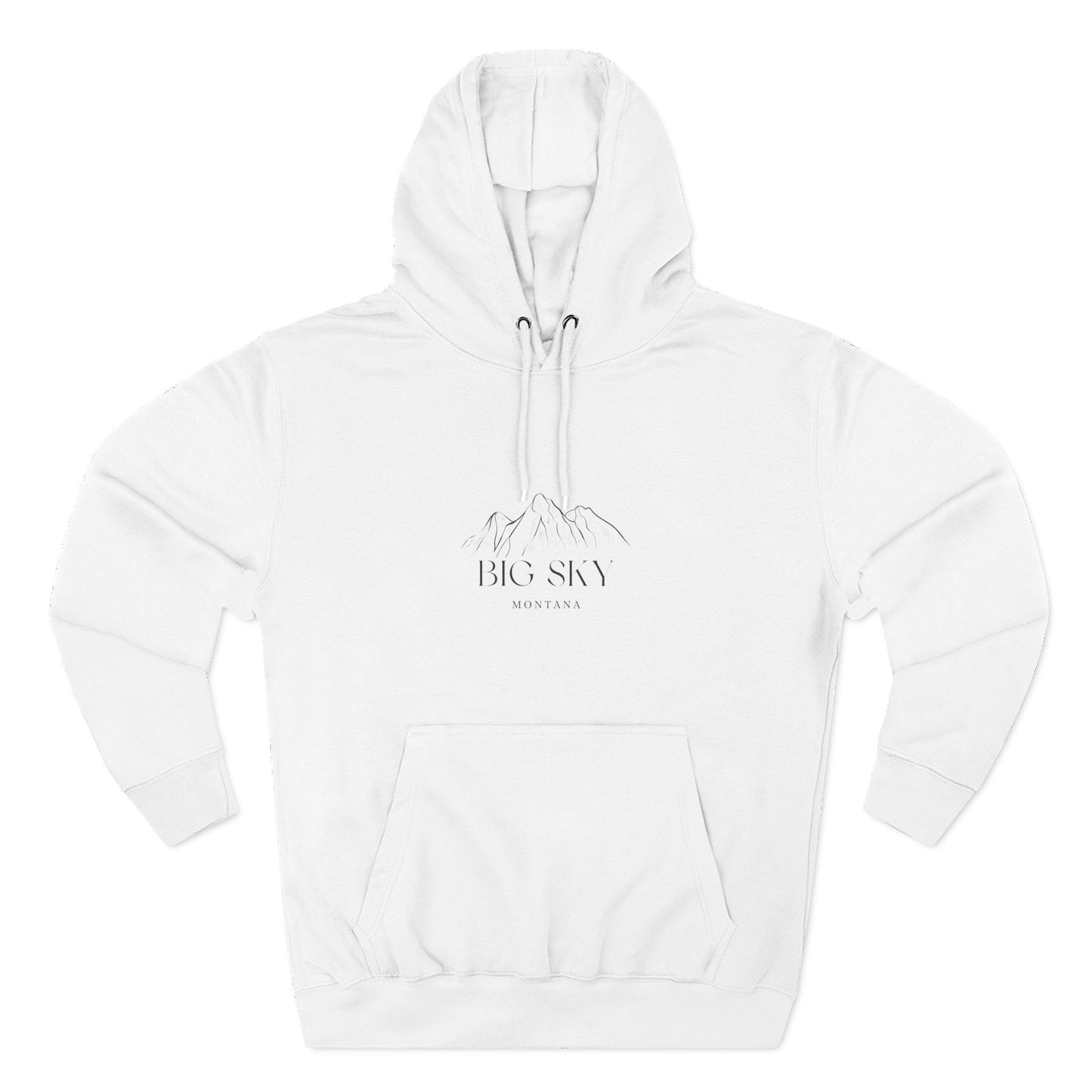 Big Sky Inspired Fleece Hoodie, Casual Wear, Relaxation, Gift for Autumn Lovers, Travel Essential