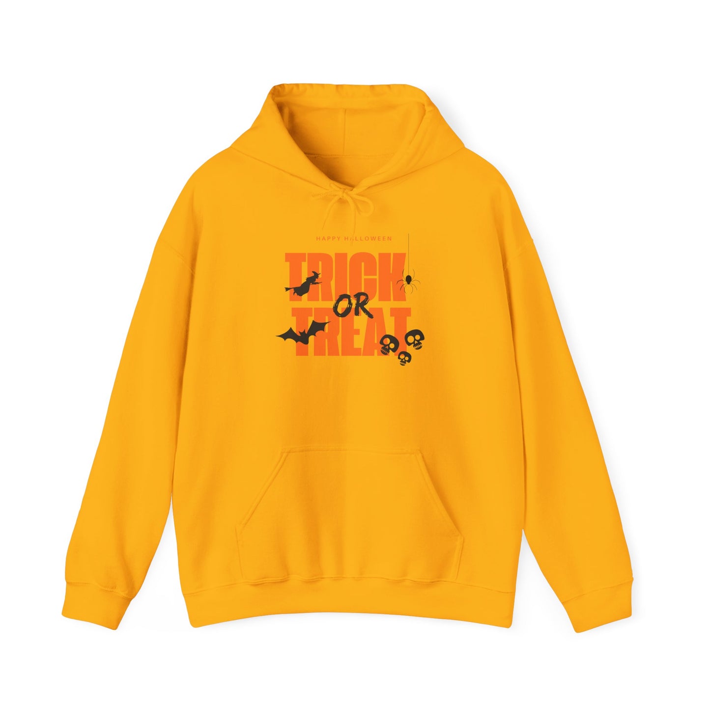 Halloween Trick or Treat Hoodie, Cozy Fall Sweatshirt, Spooky Season Apparel, Unisex Halloween Sweatshirt, Perfect for Pumpkin Patch
