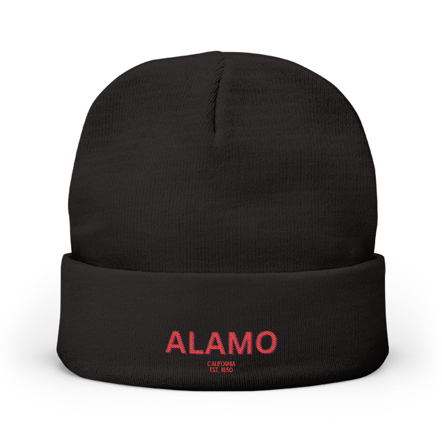 Alamo Cozy Custom Knit Beanie - Personalized Hat, Winter Accessory, Gifts for Him, Her, Stylish Warmth