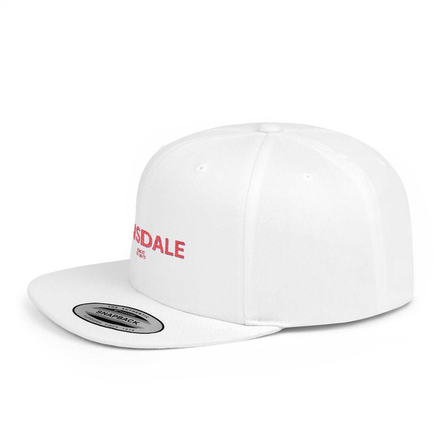 Hinsdale Stylish Flat Bill Snapback Hat with Design, Perfect for Casual Outings, Streetwear, Gifts, Festivals, Everyday Wear