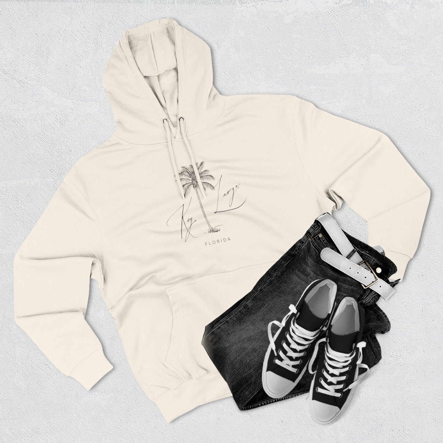 Key Largo Stylish Three-Panel Fleece Hoodie for Cozy Days, Casual Wear, Warm Layering, Gift for Him or Her