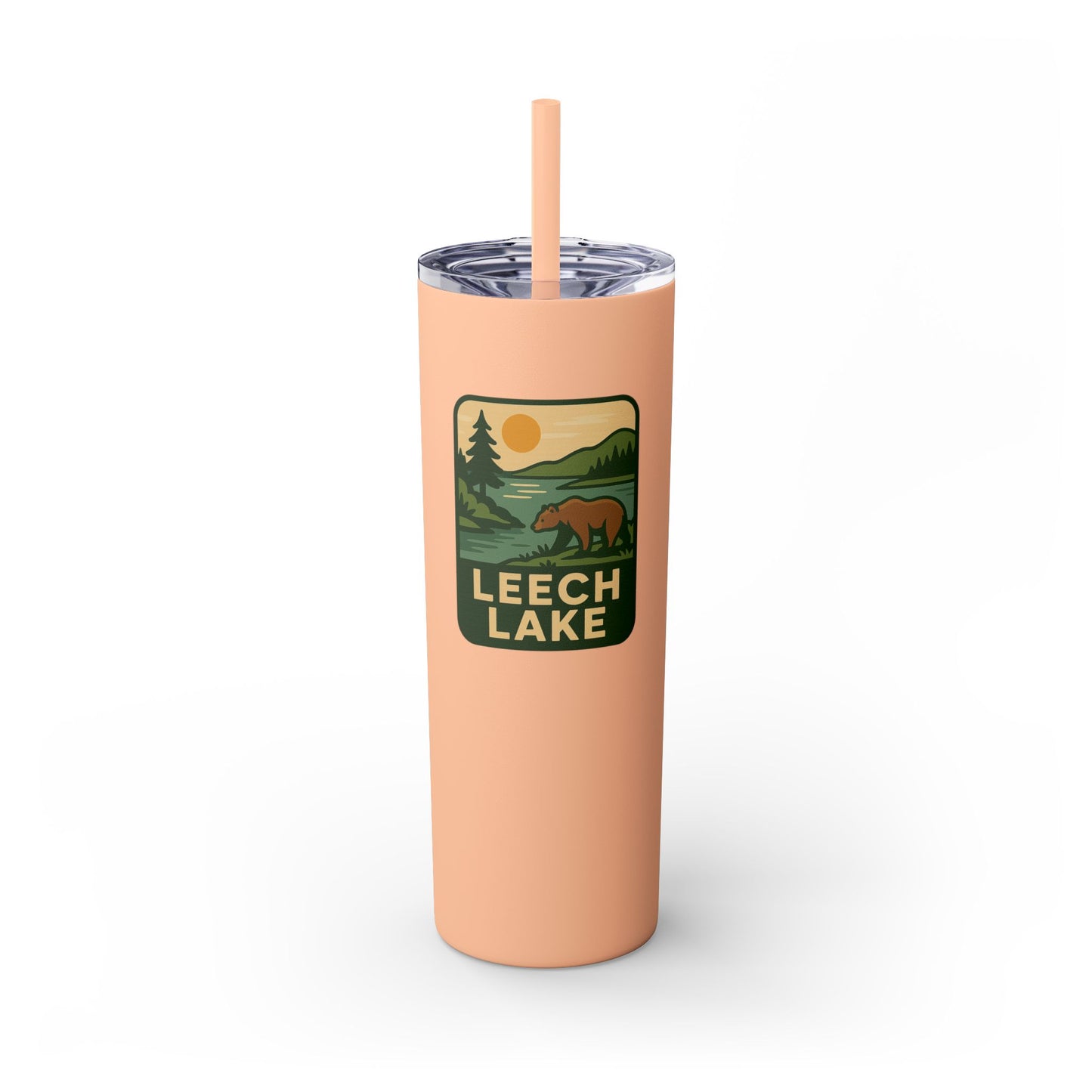 Leech Lake Skinny Tumbler - 20oz Travel Mug, Eco-Friendly Drinkware for Adventurers, Ideal for Camping, Picnics, and Daily Hydration