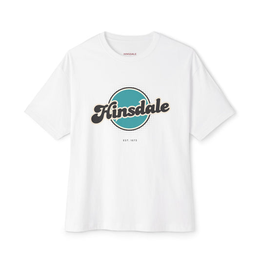 Hinsdale Retro Oversized Tee, Unisex T-Shirt, Casual Fashion Top, Vintage Graphic Shirt, Perfect Gift for Any Occasion