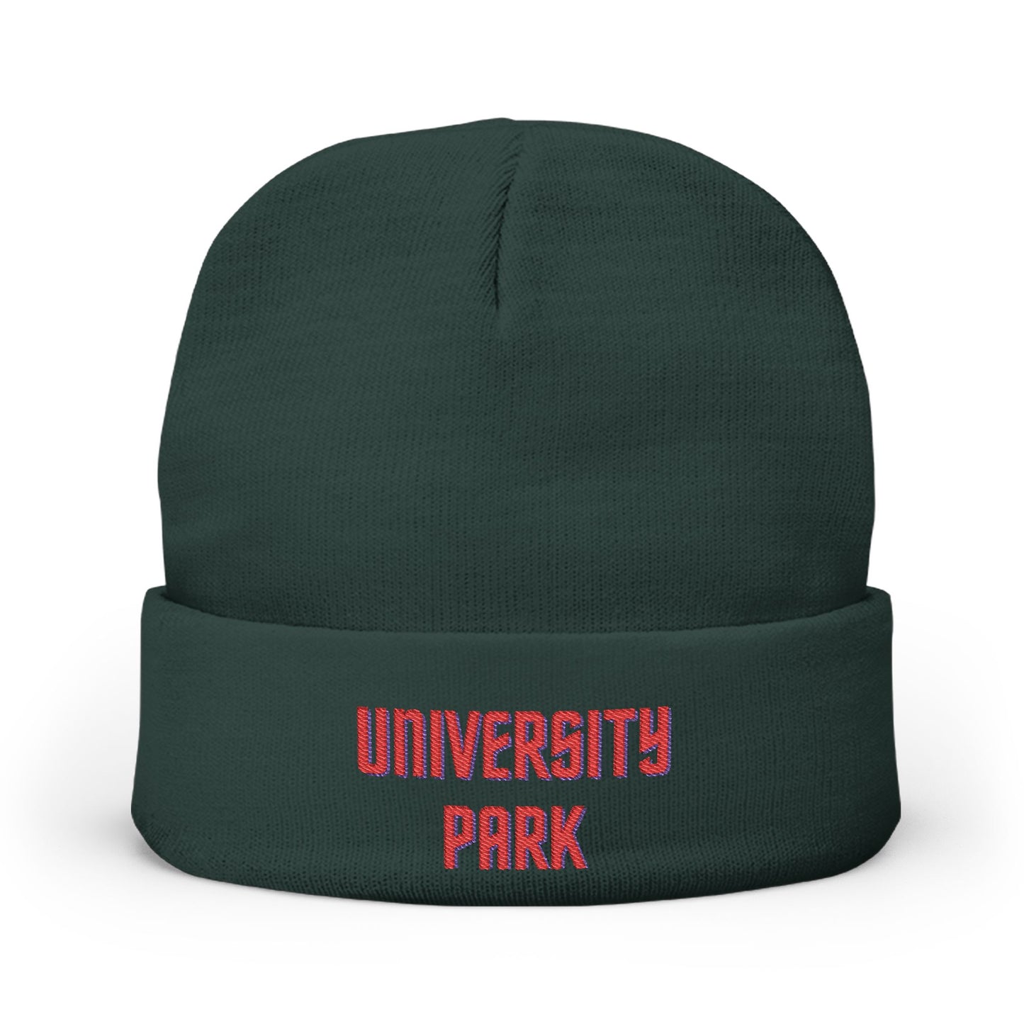 University Park Cozy Custom Knit Beanie - Personalized Hat, Winter Accessory, Gifts for Him, Her, Stylish Warmth