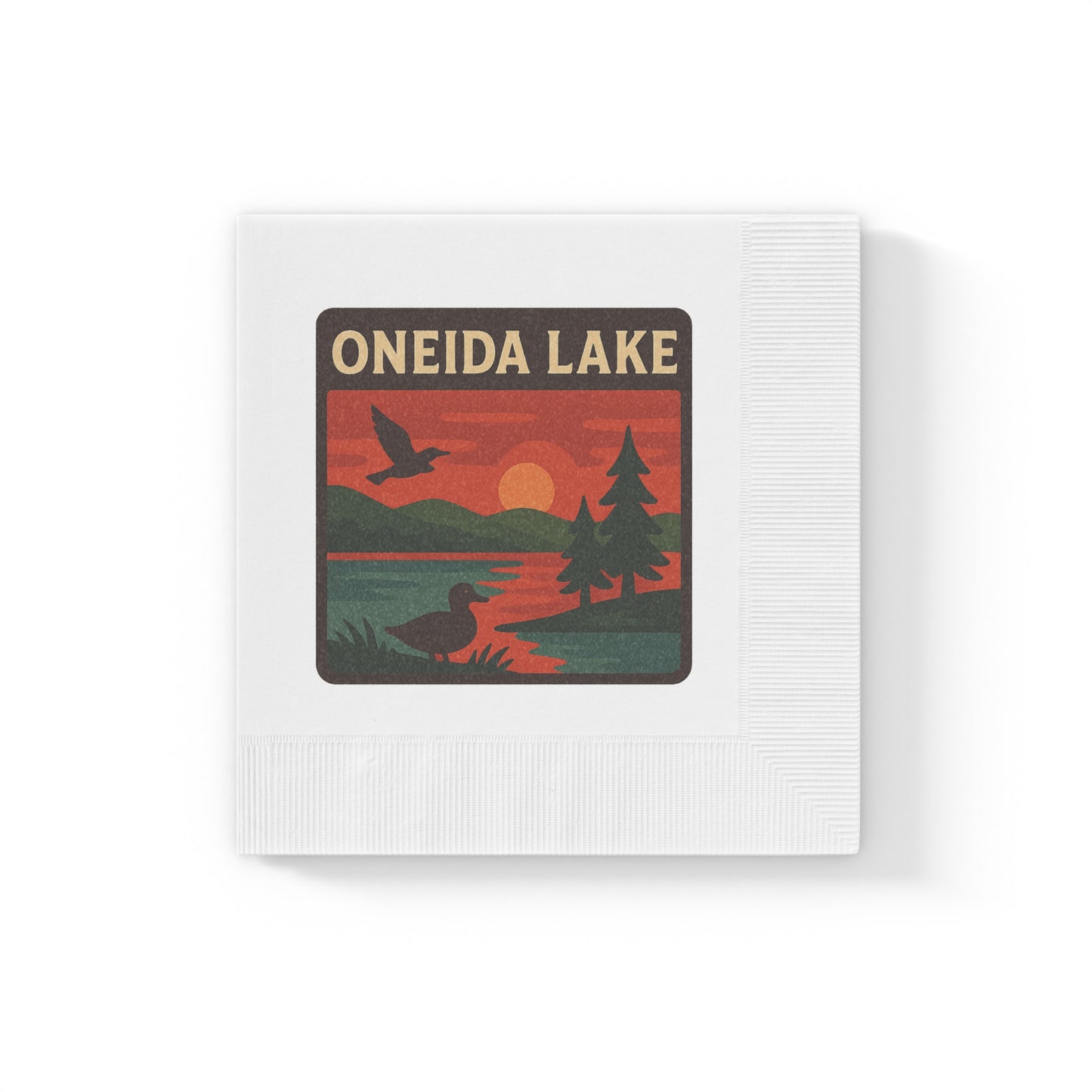 Oneida Lake White Coined Napkins