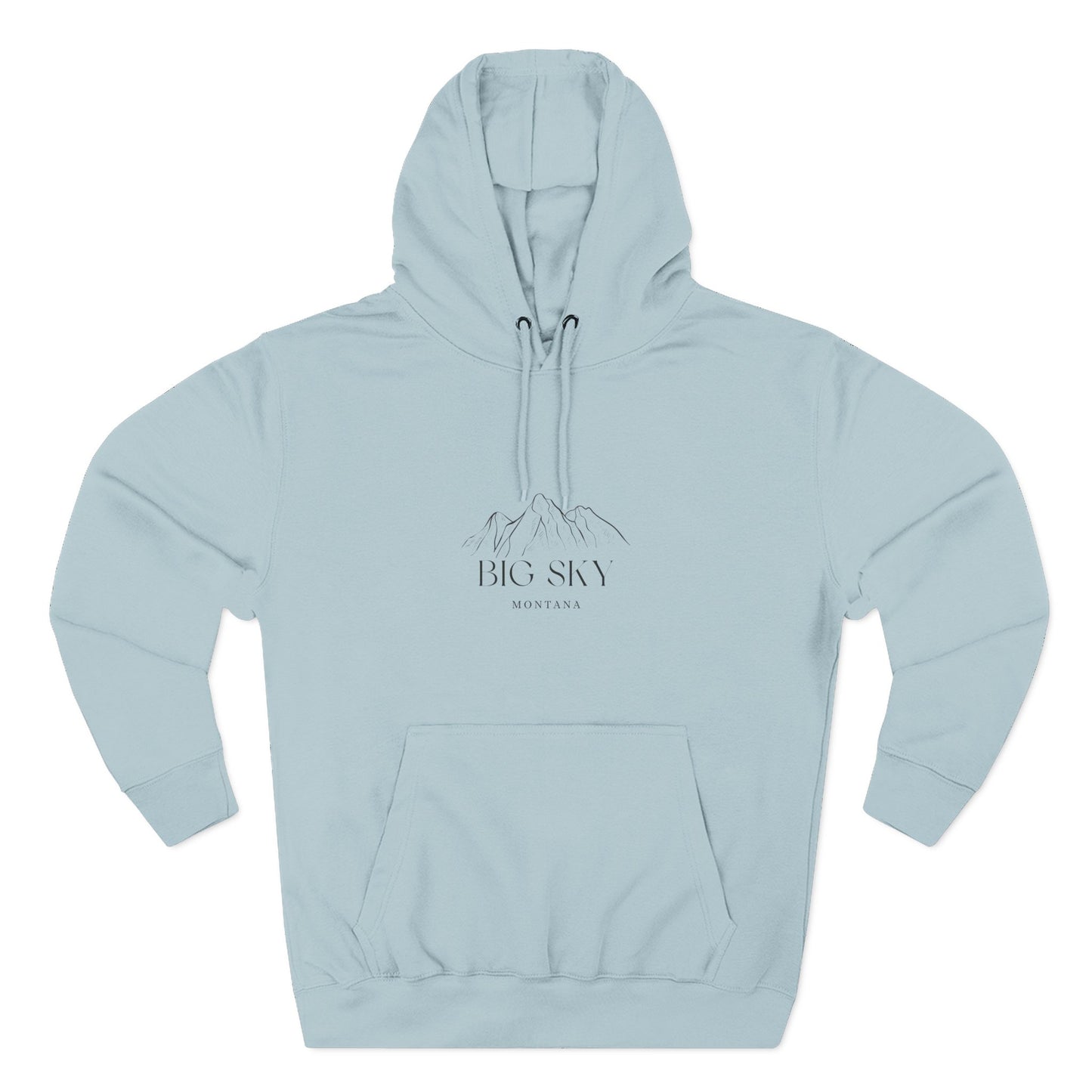 Big Sky Inspired Fleece Hoodie, Casual Wear, Relaxation, Gift for Autumn Lovers, Travel Essential