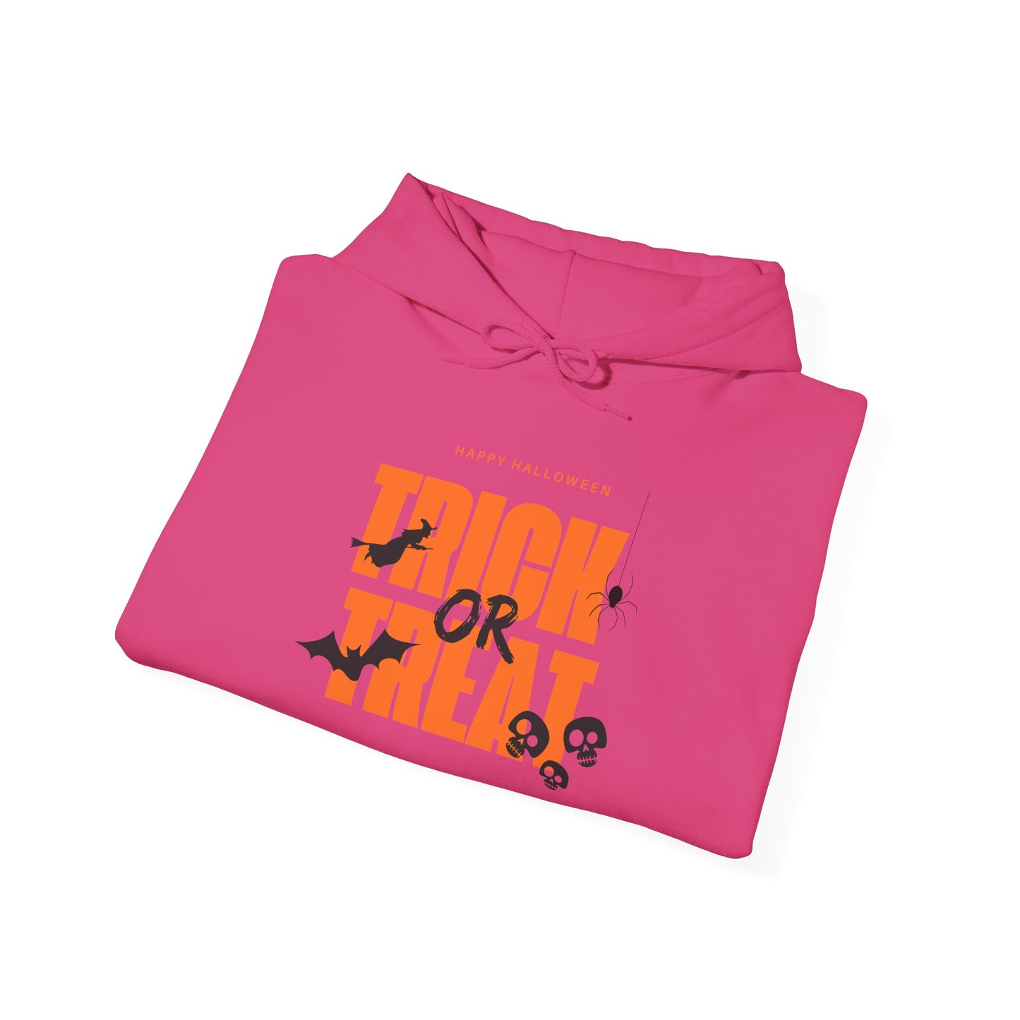 Halloween Trick or Treat Hoodie, Cozy Fall Sweatshirt, Spooky Season Apparel, Unisex Halloween Sweatshirt, Perfect for Pumpkin Patch