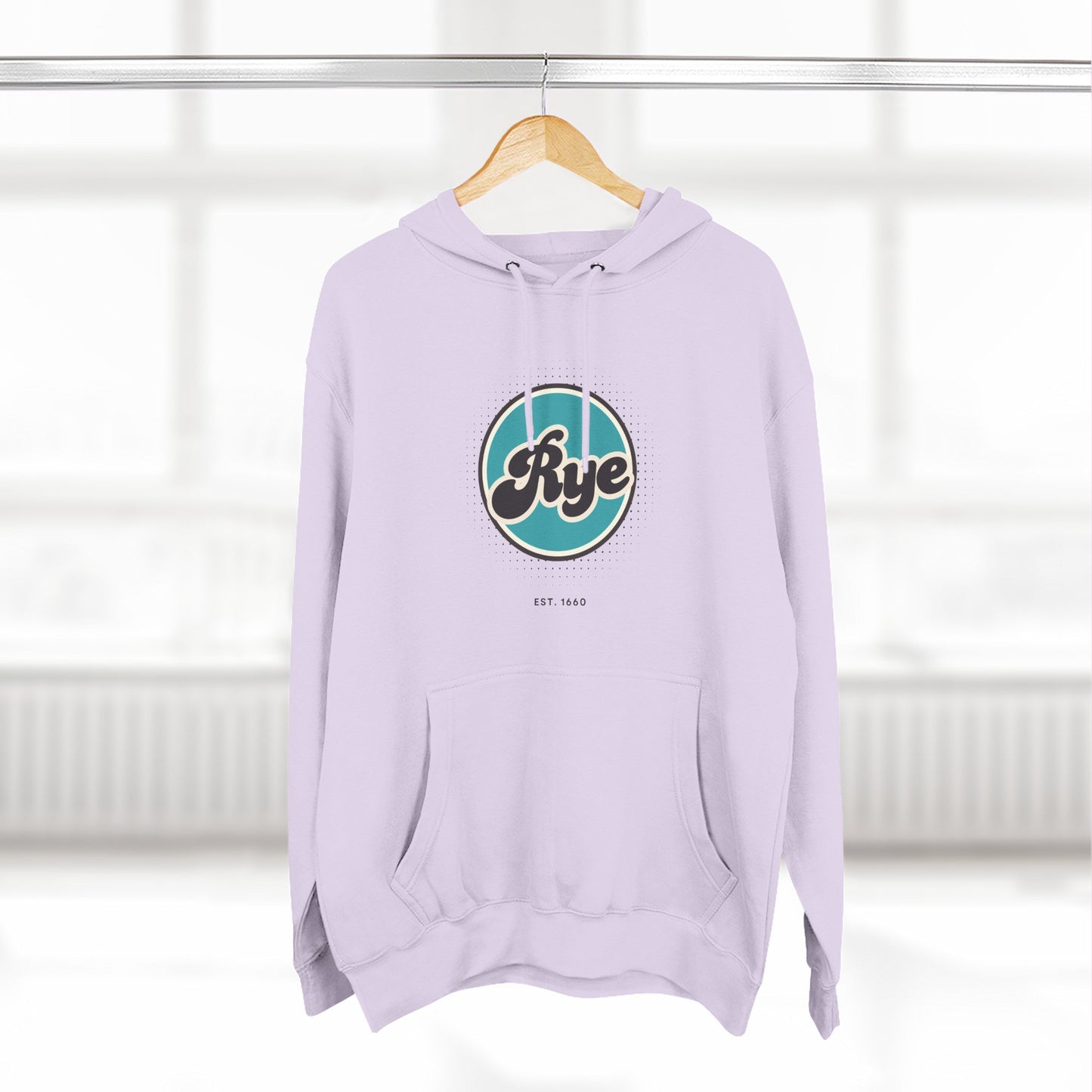 Rye Retro Vibe Hoodie for Casual Days, Streetwear, Unisex Gift, Cozy Layering Apparel