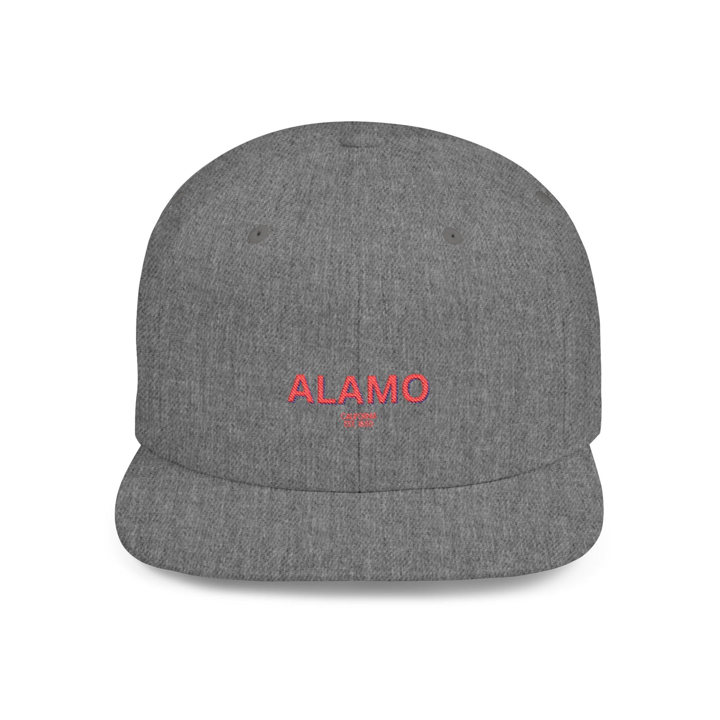 Alamo Stylish Flat Bill Snapback Hat with Design, Perfect for Casual Outings, Streetwear, Gifts, Festivals, Everyday Wear