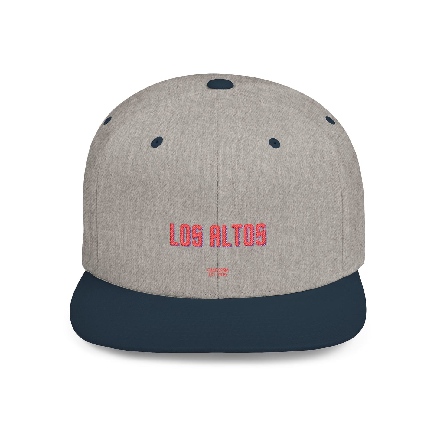 Los Altos Stylish Flat Bill Snapback Hat with Design, Perfect for Casual Outings, Streetwear, Gifts, Festivals, Everyday Wear