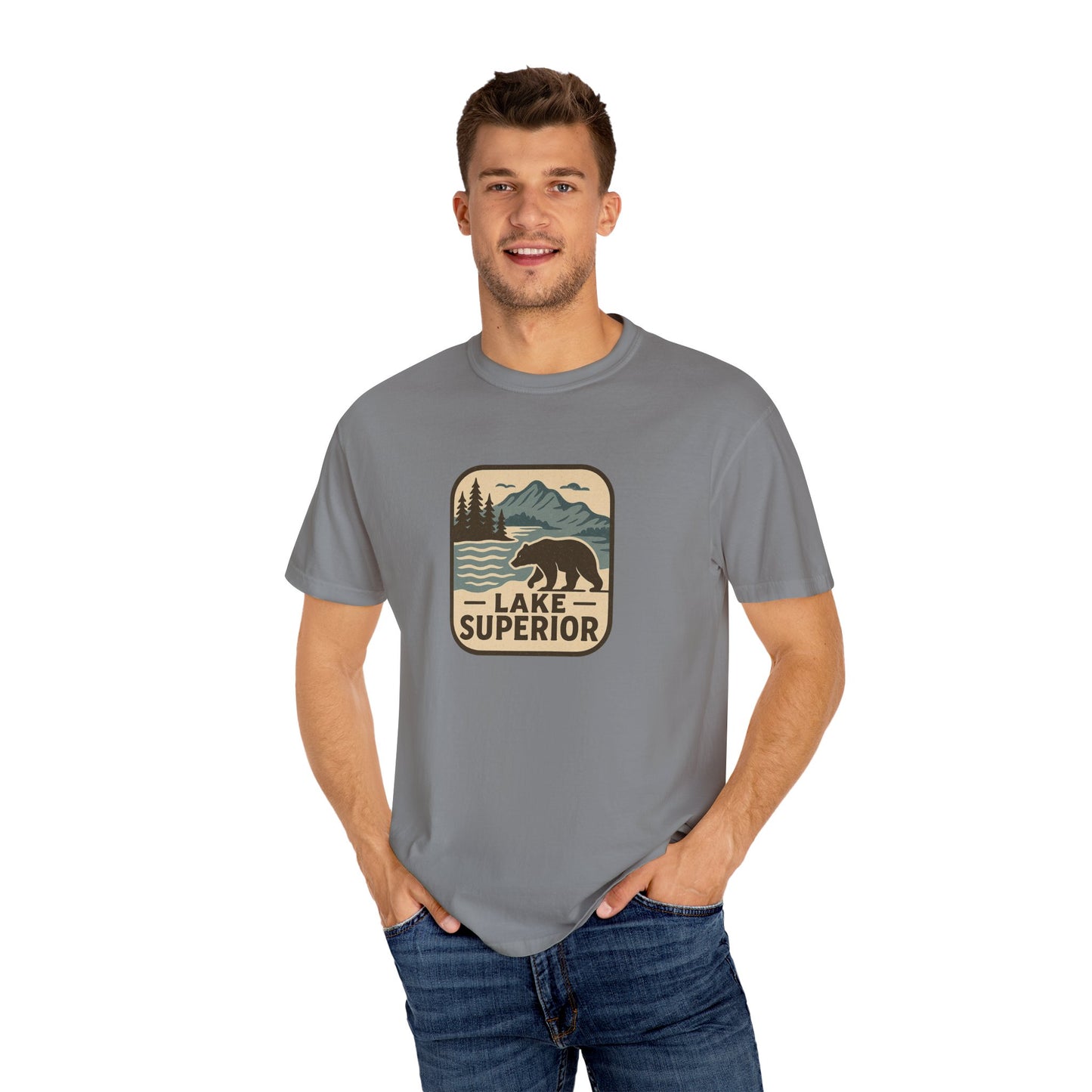 Lake Superior Unisex T-Shirt, Casual Graphic Tee, Nature Lover Gift, Outdoor Adventure Shirt, Vacation Souvenir, Summer Wear