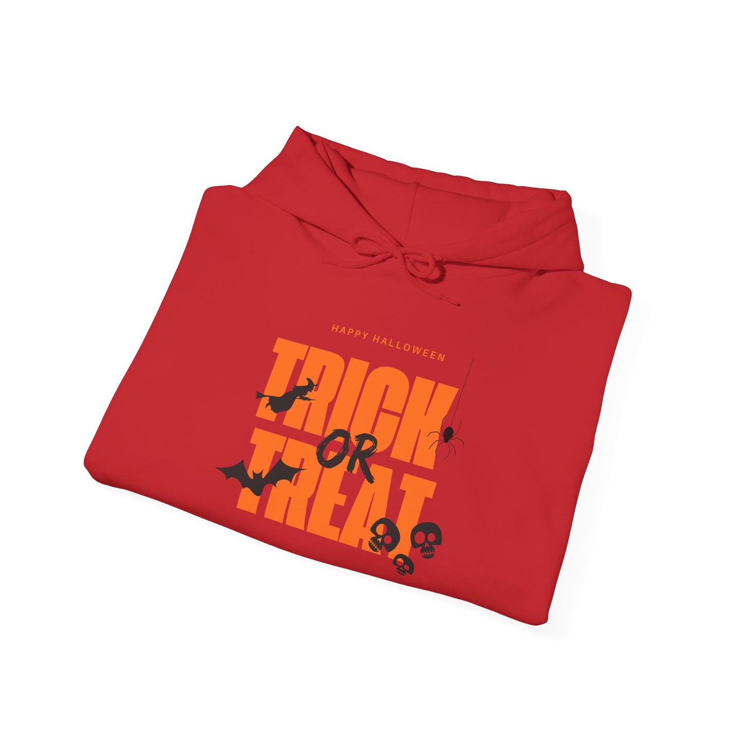 Halloween Trick or Treat Hoodie, Cozy Fall Sweatshirt, Spooky Season Apparel, Unisex Halloween Sweatshirt, Perfect for Pumpkin Patch