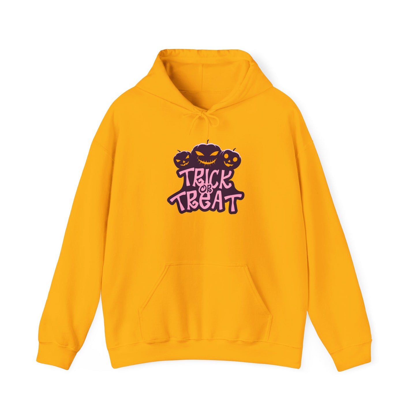 Halloween Trick or Treat Hoodie, Cozy Unisex Sweatshirt, Perfect for Fall Celebrations, Spooky Season Apparel, Gift for Halloween Lovers