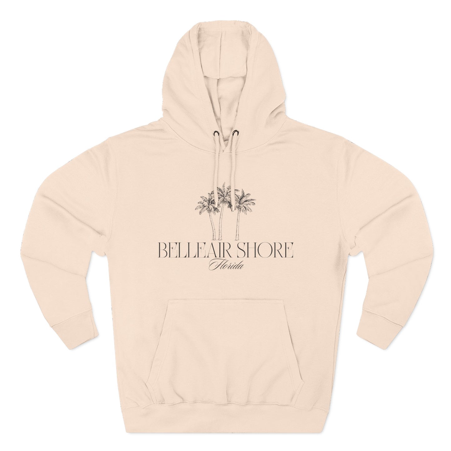 Belleair Shore Cozy Beach-Inspired Fleece Hoodie, Casual Wear, Beach Vibes, Relaxation, Gift for Summer Lovers, Travel Essential