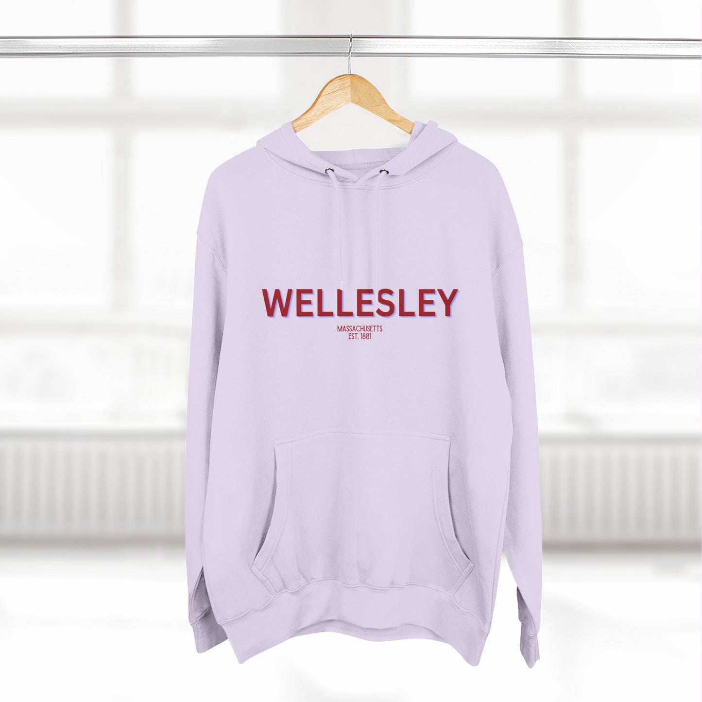 Wellesley Fleece Hoodie, Casual Sweatshirt, Cozy Layering Piece, Perfect Gift for All Occasions, Stylish Streetwear
