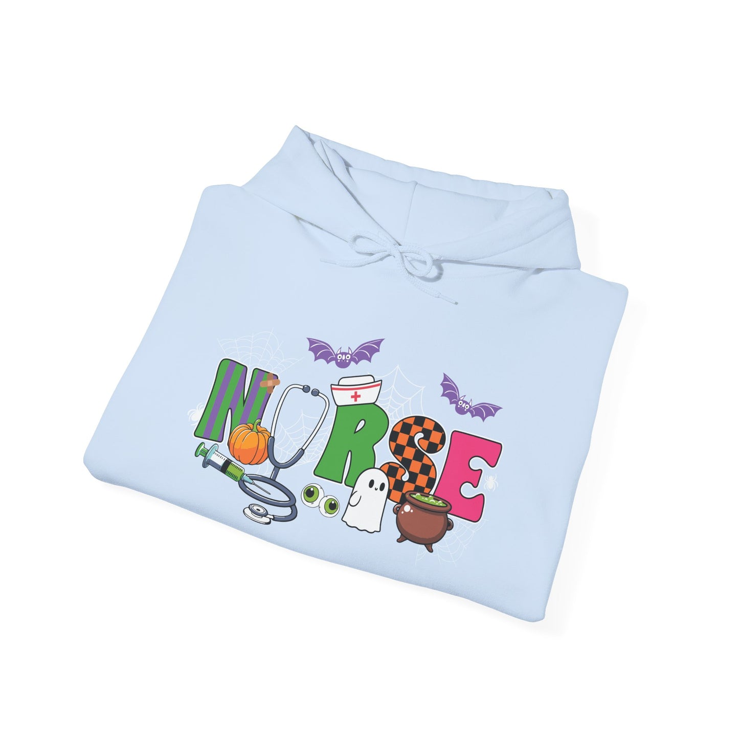 Nurse Whimsical Halloween Hooded Sweatshirt, Fall Fashion, Cozy Sweater Gift, Unisex Hoodie, Halloween Apparel