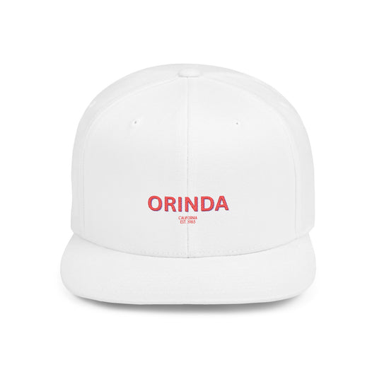 Orinda Stylish Flat Bill Snapback Hat with Design, Perfect for Casual Outings, Streetwear, Gifts, Festivals, Everyday Wear