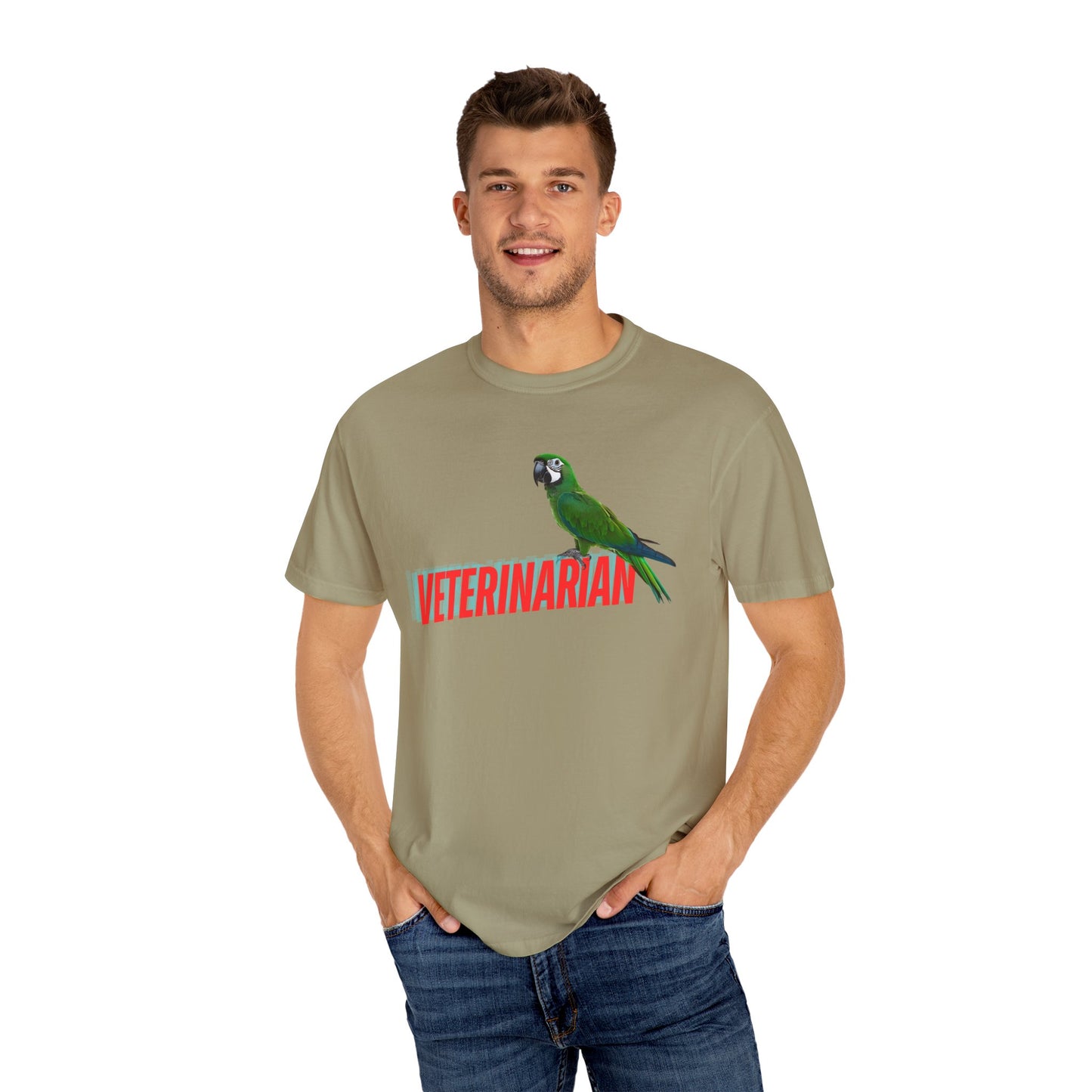 Veterinarian T-Shirt - Cute Parrot Graphic Tee for Animal Lovers, Gifts for Vet Students, Pet Owners, Animal Day Celebration