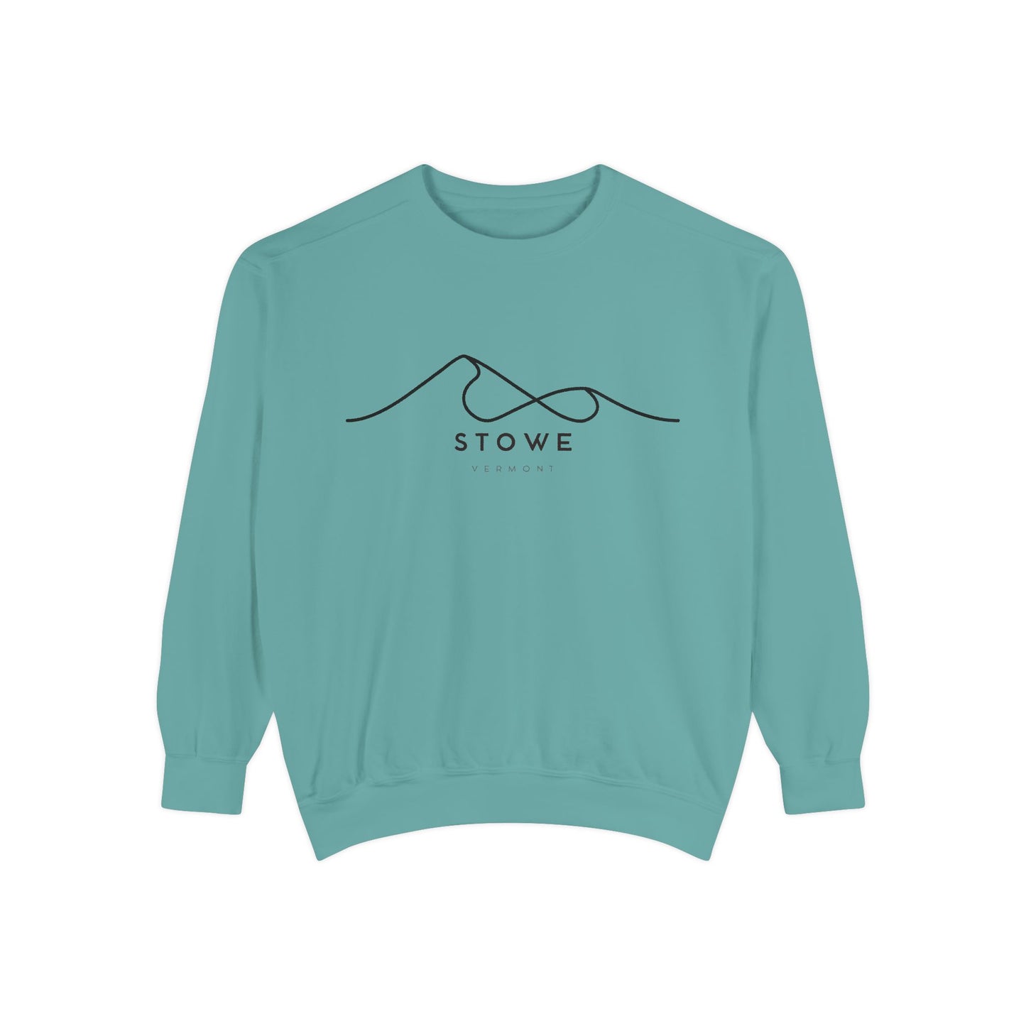 Stowe Chill Vibes Sweatshirt - Unisex Garment-Dyed Style, Perfect for Lounging