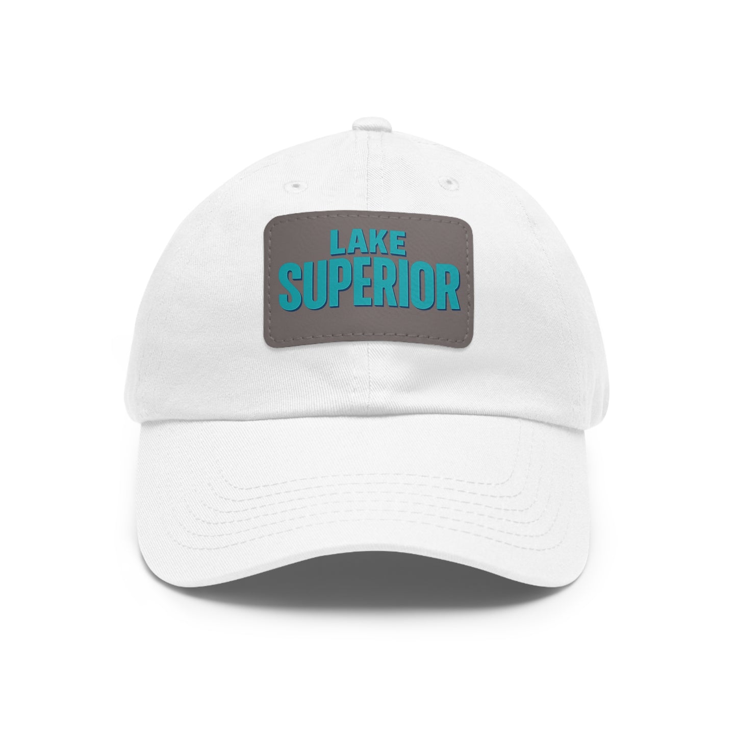 Lake Superior Dad Hat with Leather Patch (Rectangle)