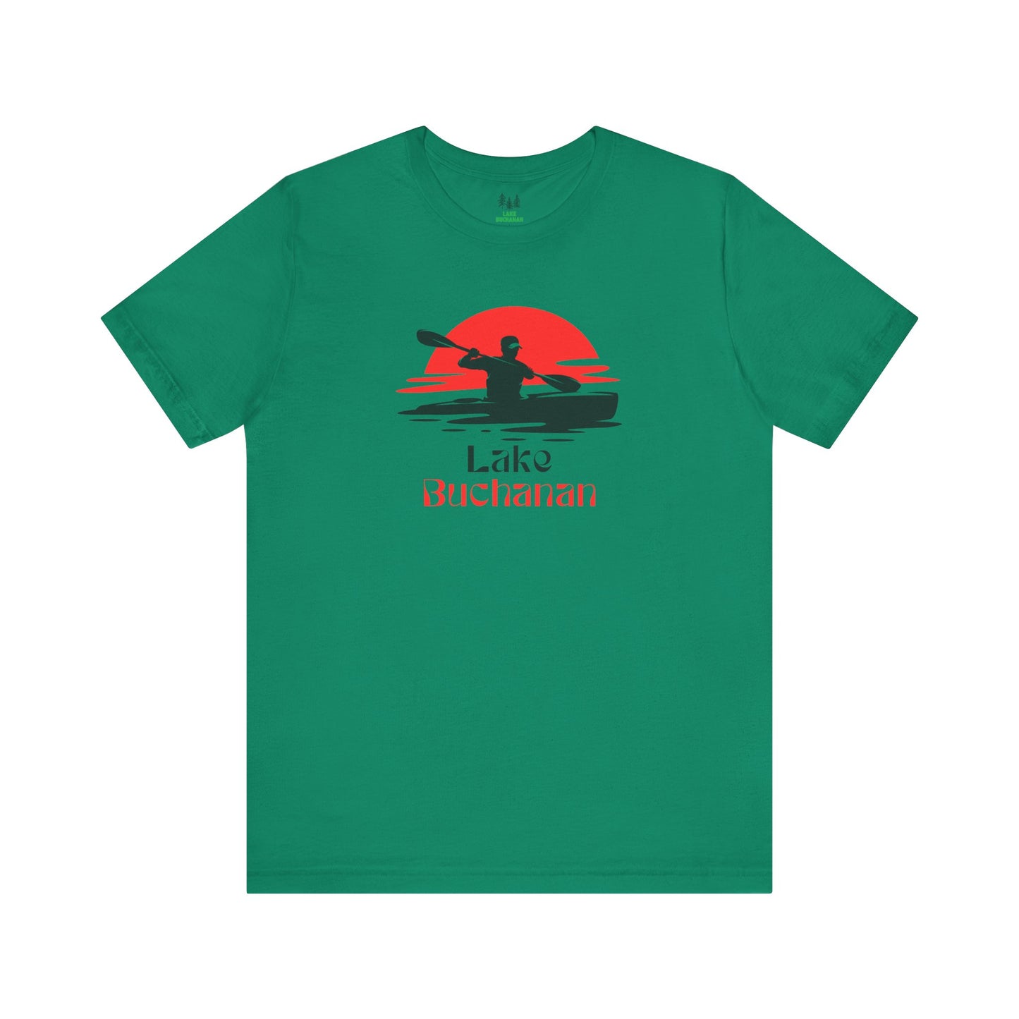 Lake Buchanan Tee - Kayaking Graphic Unisex Jersey Short Sleeve Shirt, Outdoor Adventure Gift, Summer Vibes, Lake Lover Apparel