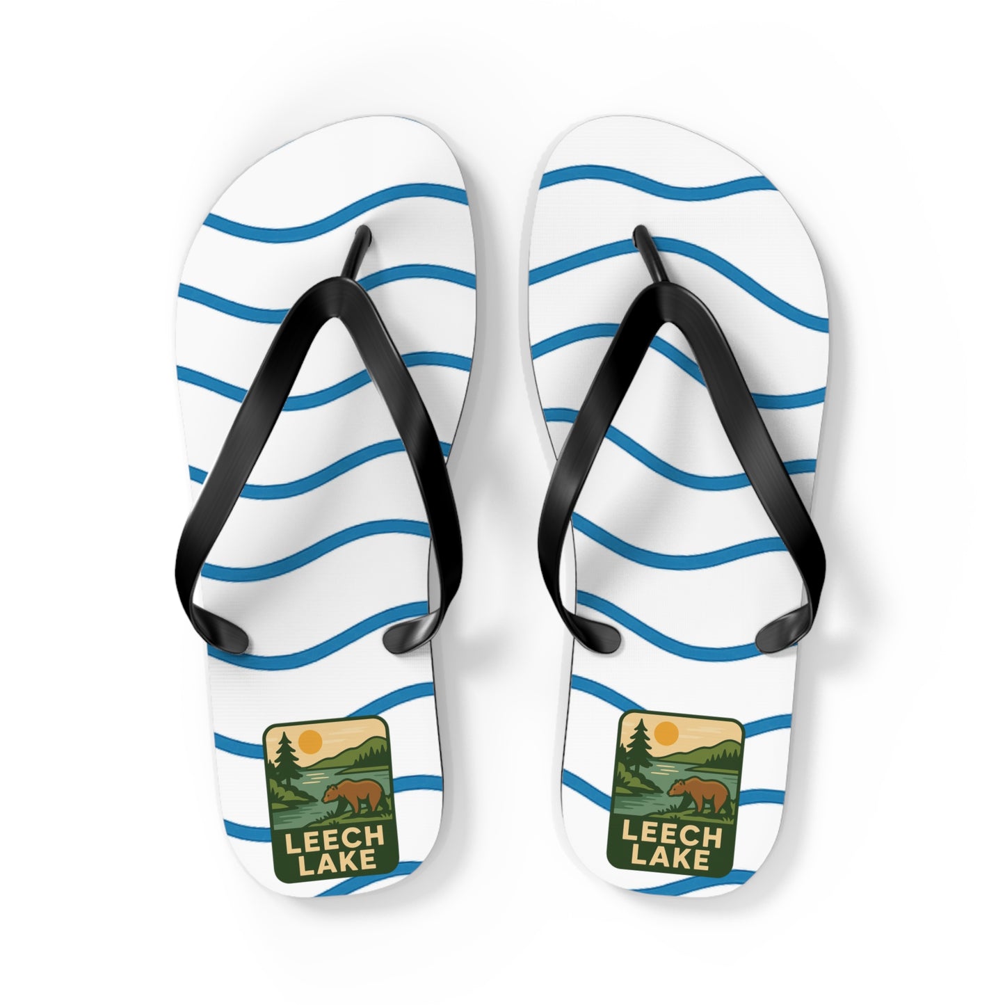 Leech Lake Beachy Vibes Flip Flops - Summer Sandals, Poolside Footwear, Vacation Essentials, Casual Summer Shoes, Beach Accessories