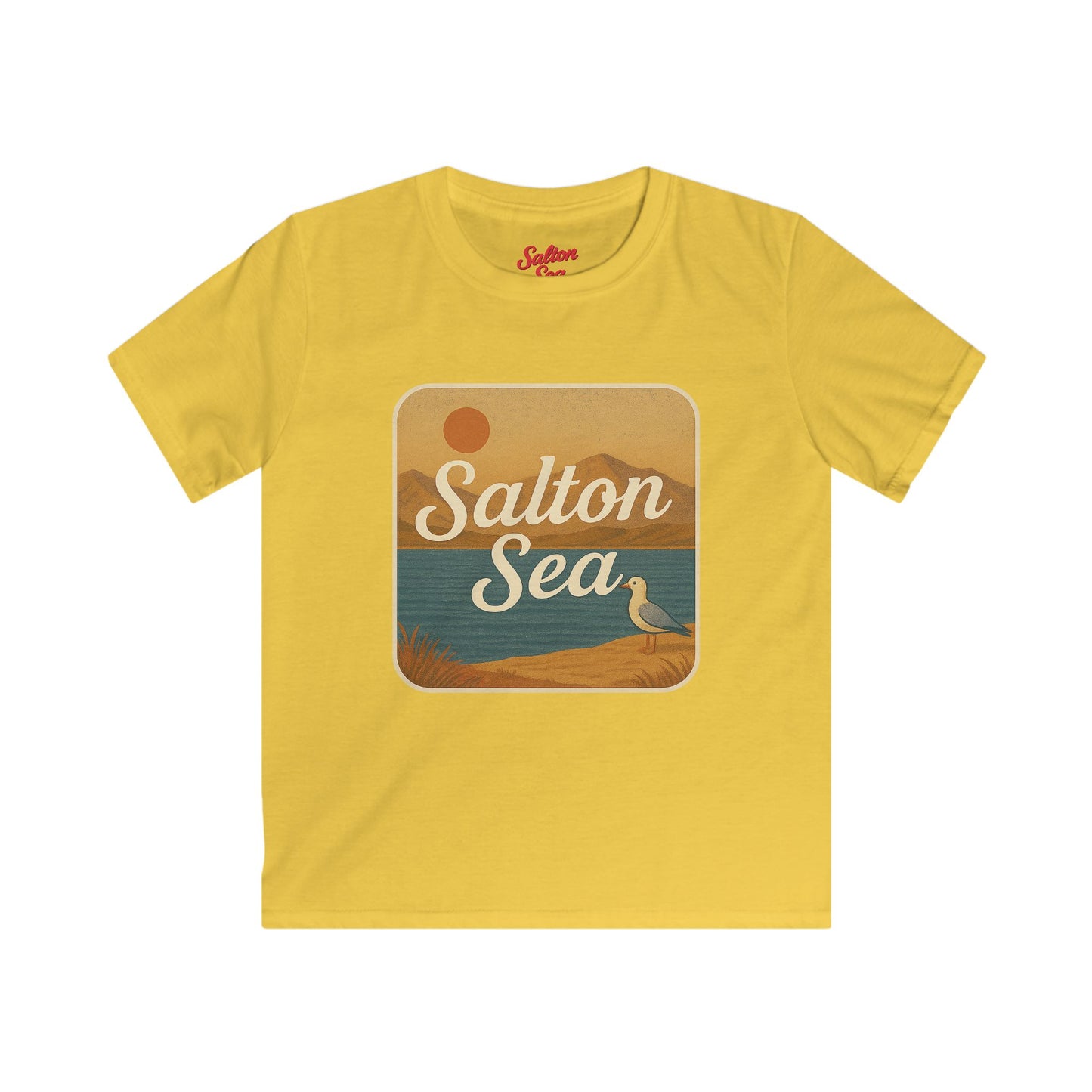 Salton Sea Kids Tee, Softstyle T-Shirt for Children, Summer Adventure Shirt, Lake House Gift, Outdoor Fun Apparel