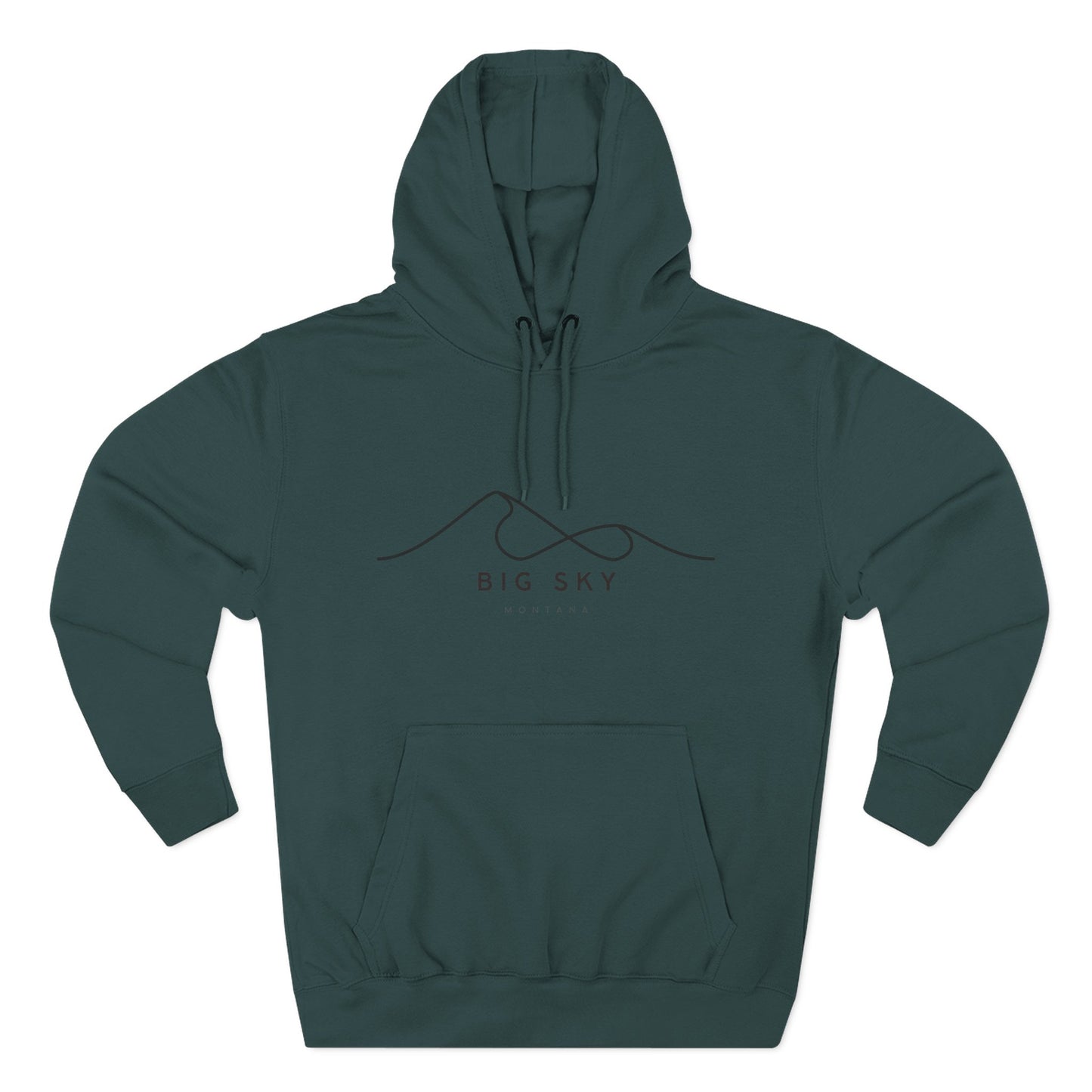 Big Sky Stylish Three-Panel Fleece Hoodie for Cozy Days, Casual Wear, Warm Layering, Gift for Him or Her