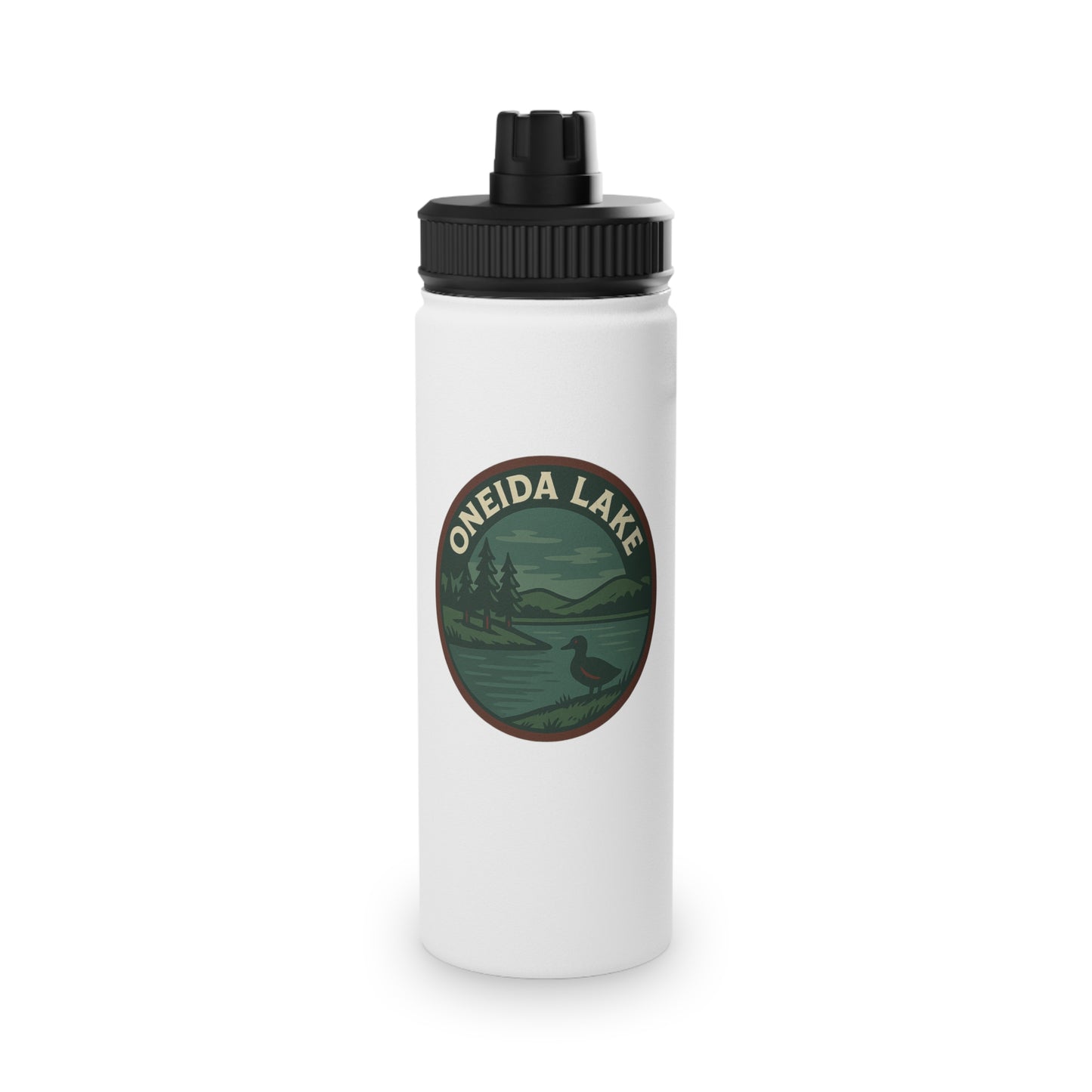 Oneida Lake Stainless Steel Water Bottle, Sports Lid